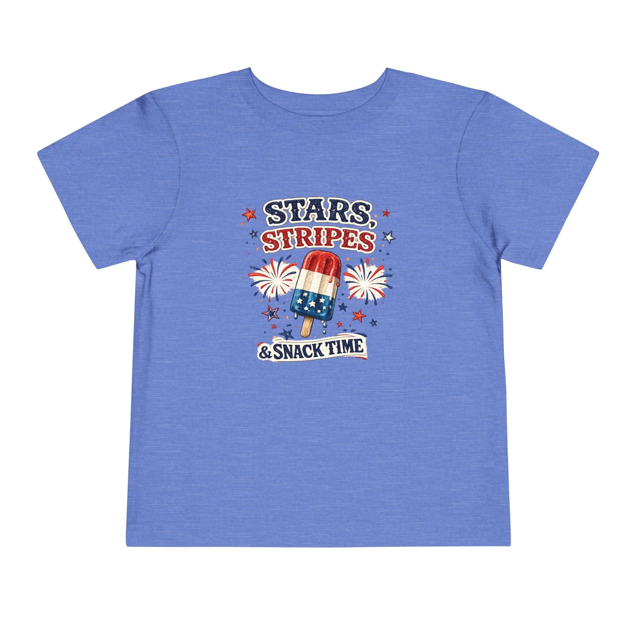 Toddler Tee - "Stars, Stripes & Snack Time" Patriotic Popsicle 4th of July Shirt