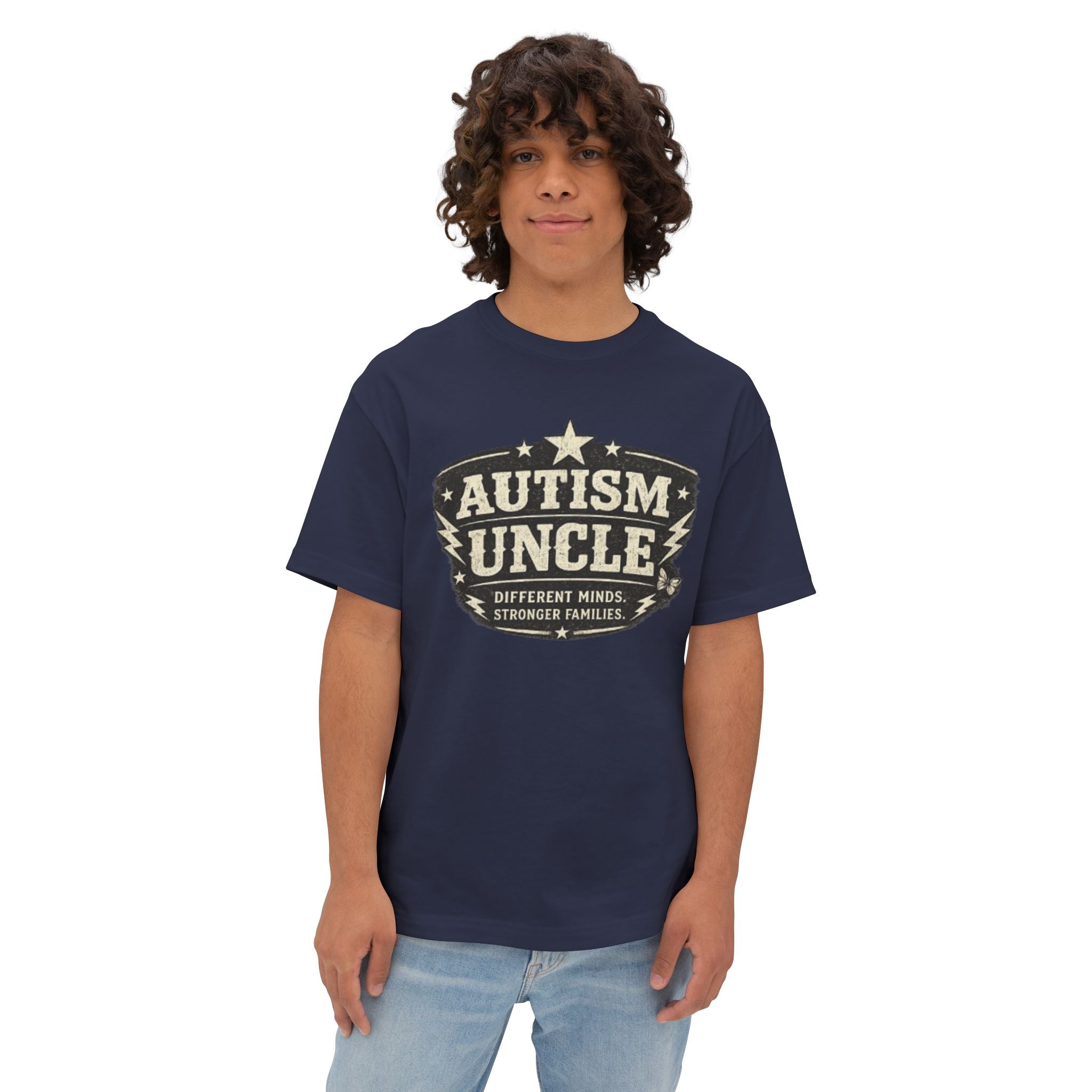 Autism Uncle T-Shirt — Vintage Support Tee (‘Different Minds, Stronger Families’)