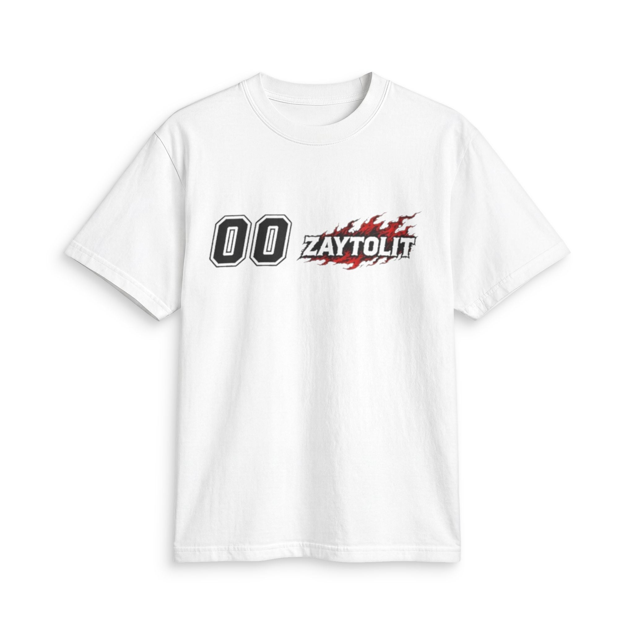 Racing Flames 'Zaytolit' Numbered Tee — Motorsport Graphic T-Shirt