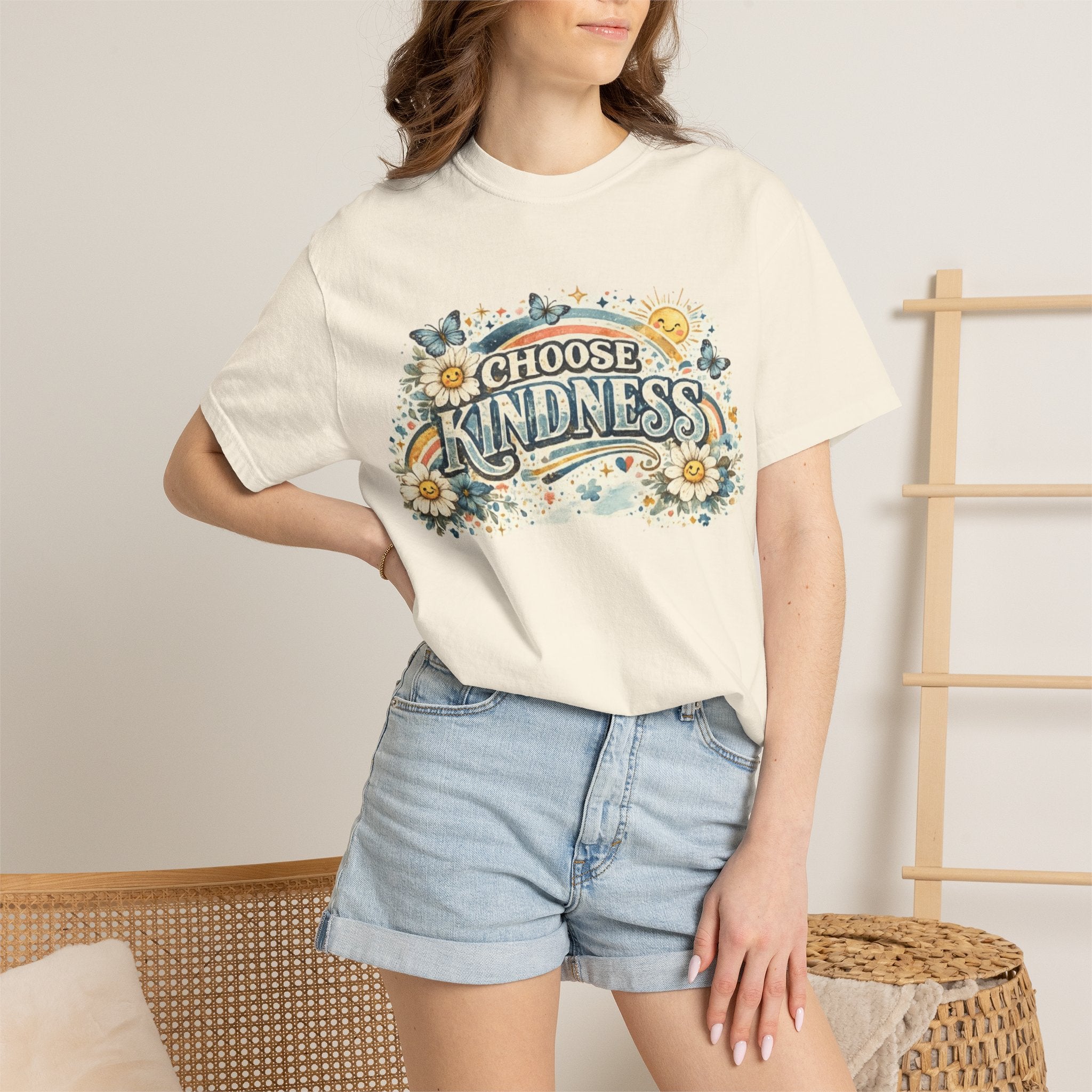 Choose Kindness Floral T-Shirt — Retro Positive Message Tee