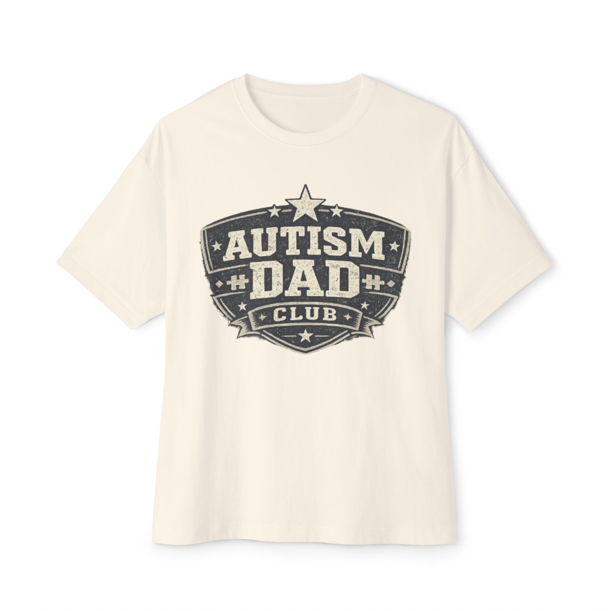 Autism Dad Club Tee — Oversized Boxy T-Shirt for Proud Fathers