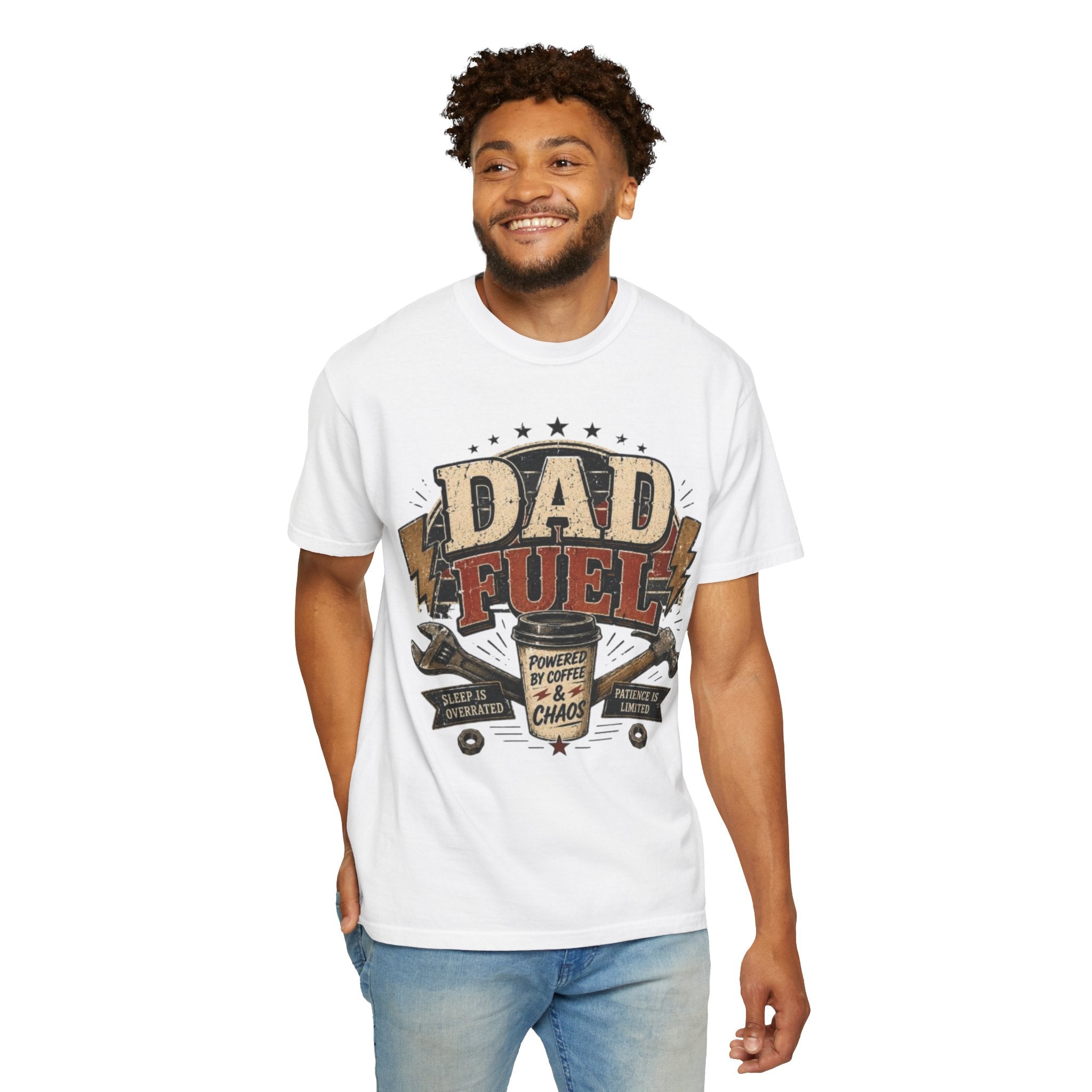 Dad Fuel T-Shirt — Funny Coffee & Chaos Father's Day Tee