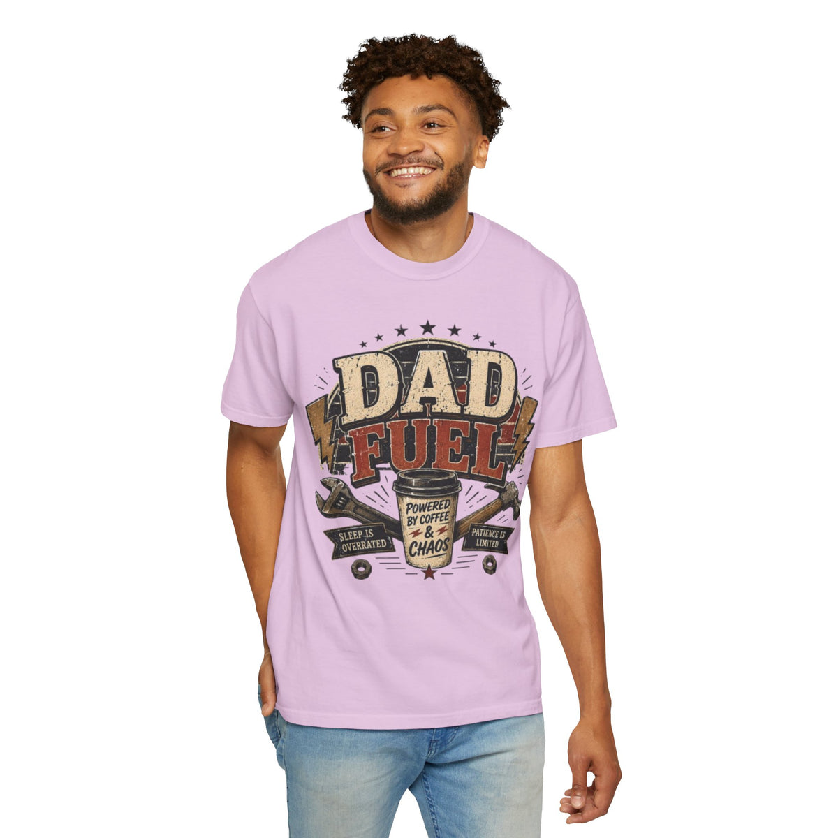 Dad Fuel T-Shirt — Funny Coffee & Chaos Father's Day Tee