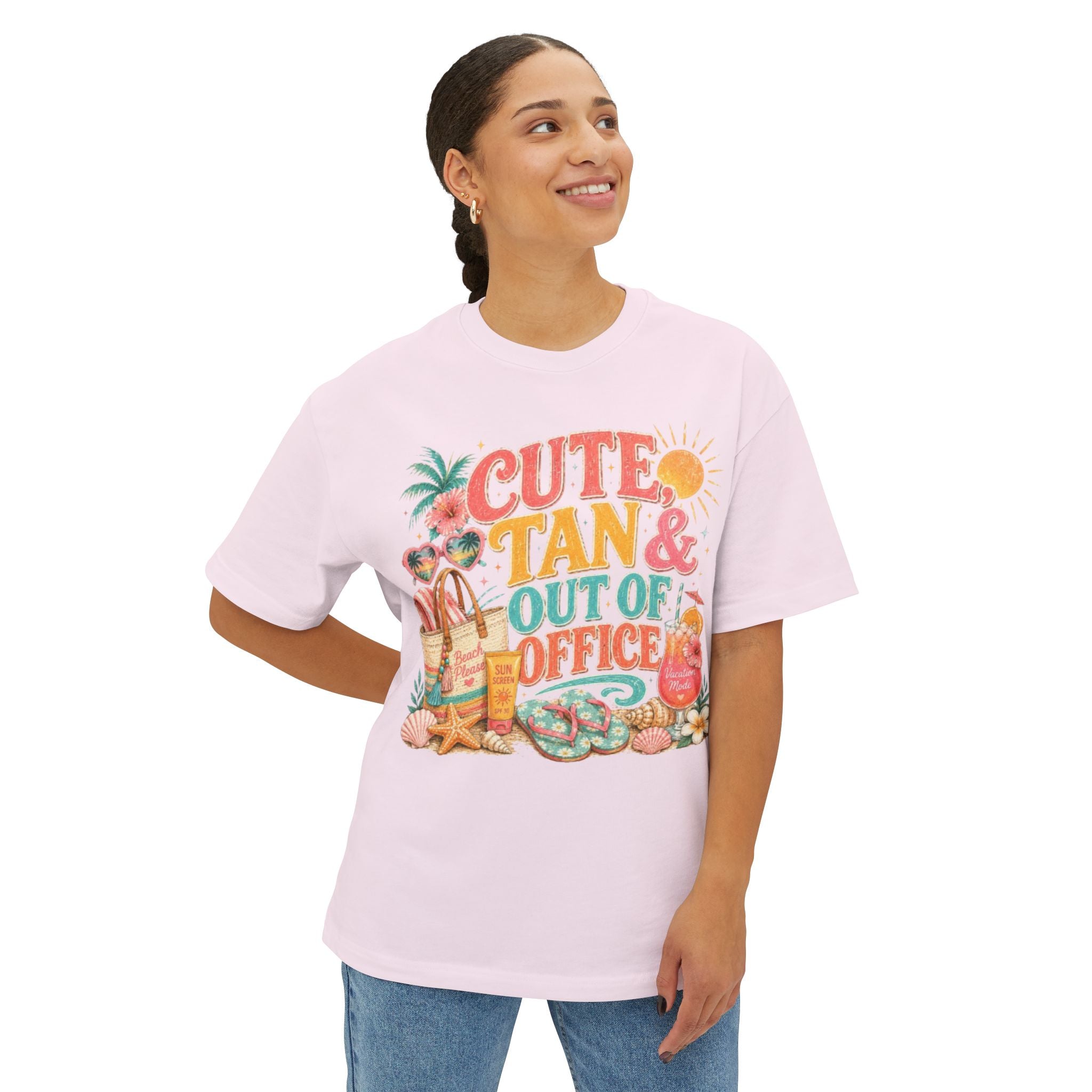 Cute, Tan & Out of Office Tee – Summer Beach Vacation Graphic T-Shirt