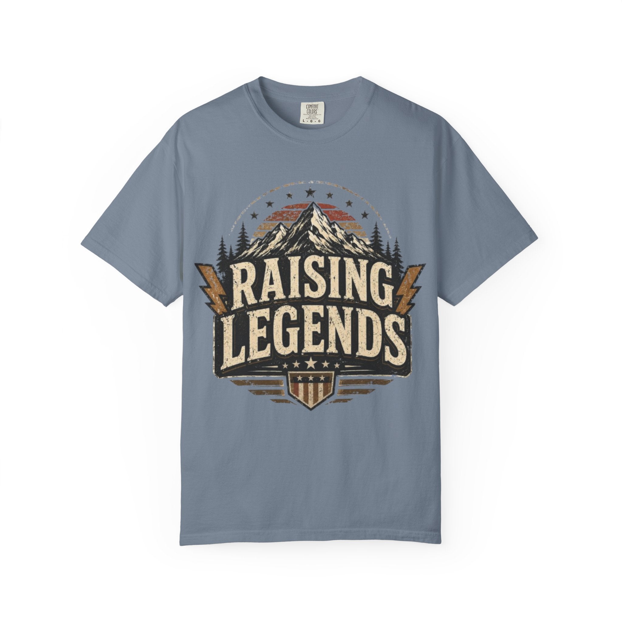 Raising Legends T-Shirt — Vintage Mountain Fatherhood Tee