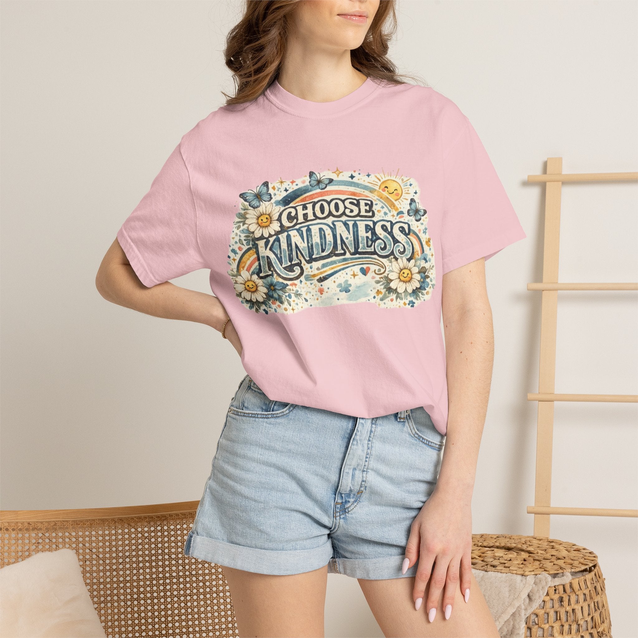 Choose Kindness Floral T-Shirt — Retro Positive Message Tee