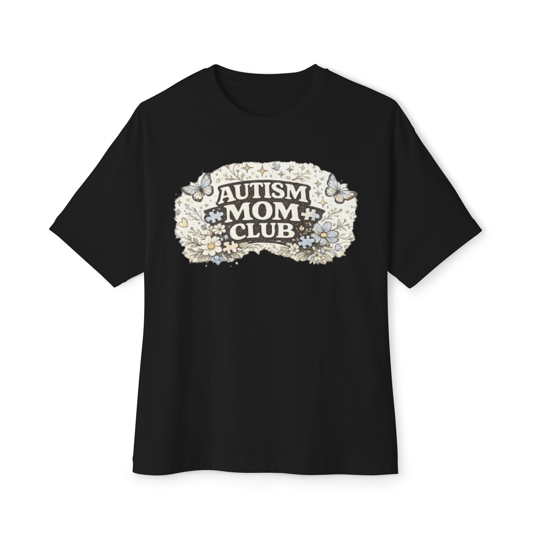 Autism Mom Club Tee — Floral Butterflies Support T-Shirt