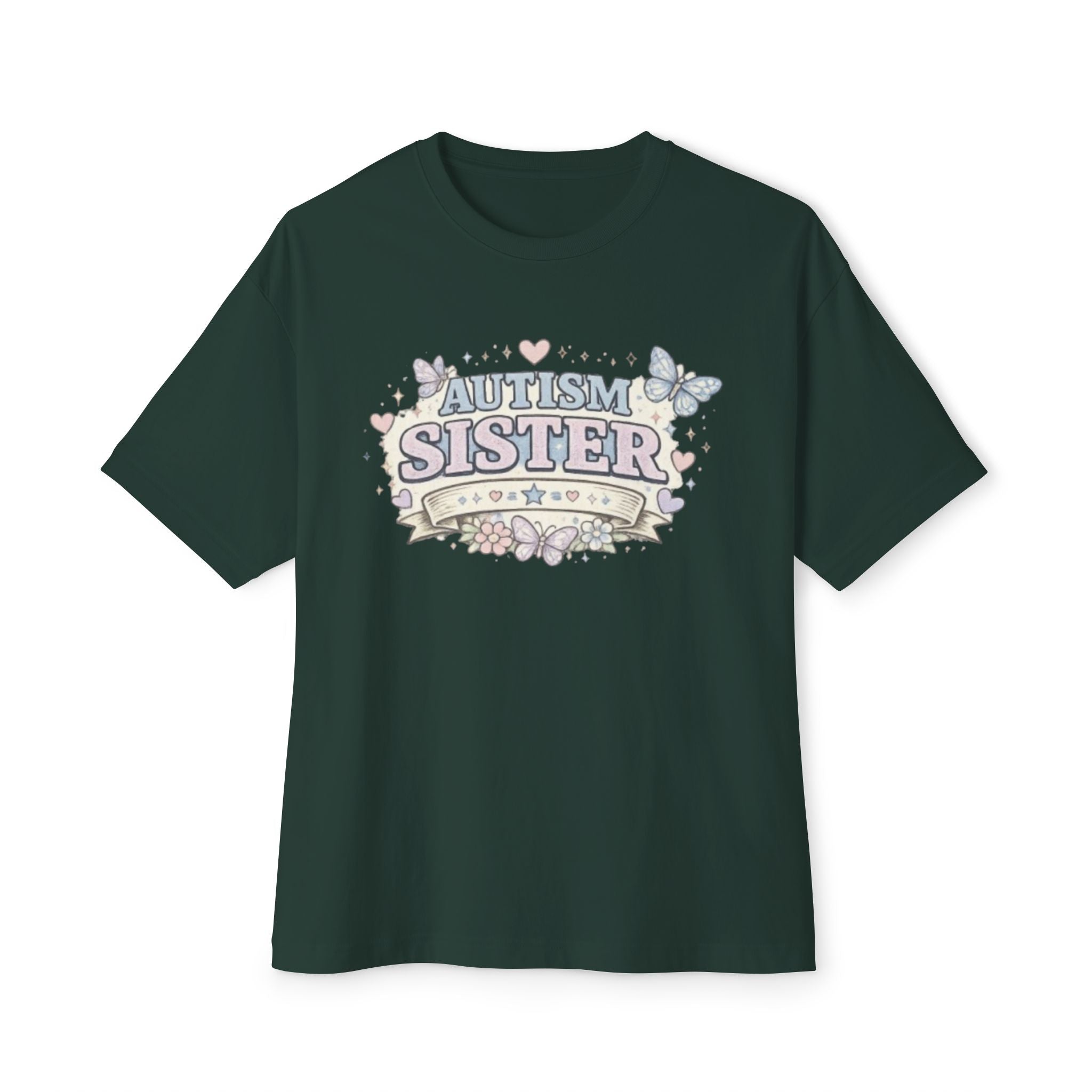 Autism Sister Tee — Pastel Butterfly Support Shirt