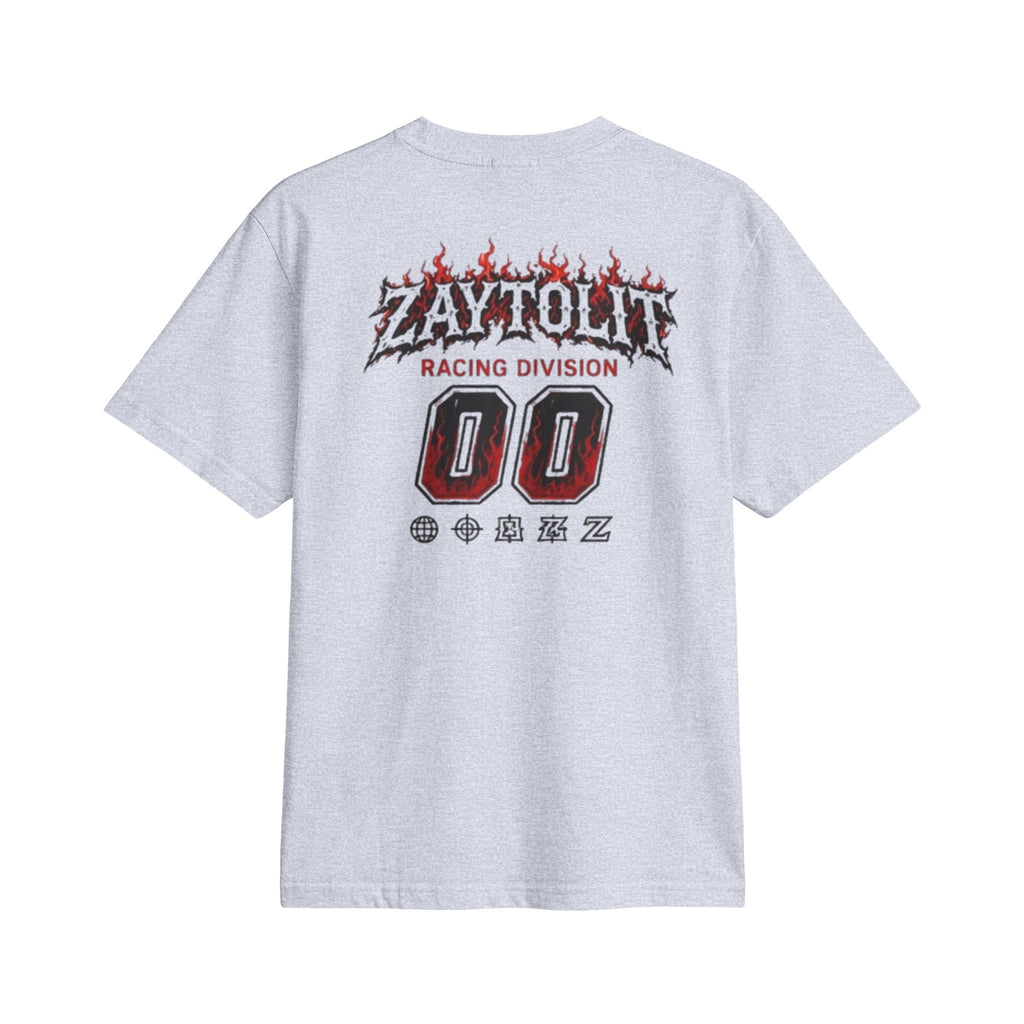 Racing Flames 'Zaytolit' Numbered Tee — Motorsport Graphic T-Shirt