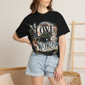 Love Needs No Words T‑Shirt — Floral Butterfly Vintage Graphic Tee