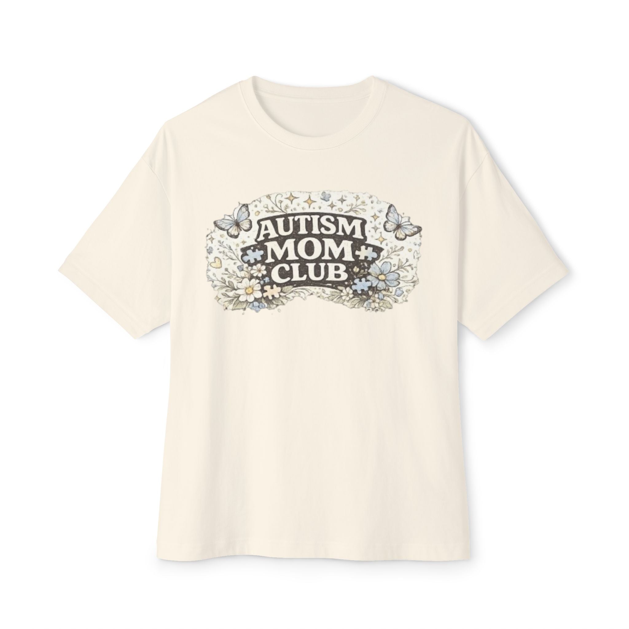 Autism Mom Club Tee — Floral Butterflies Support T-Shirt