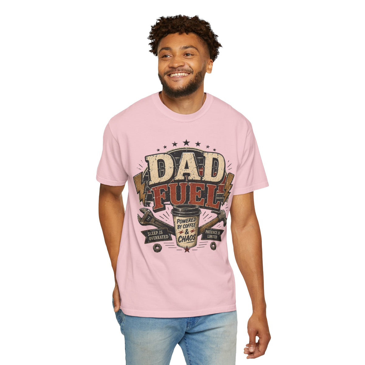 Dad Fuel T-Shirt — Funny Coffee & Chaos Father's Day Tee
