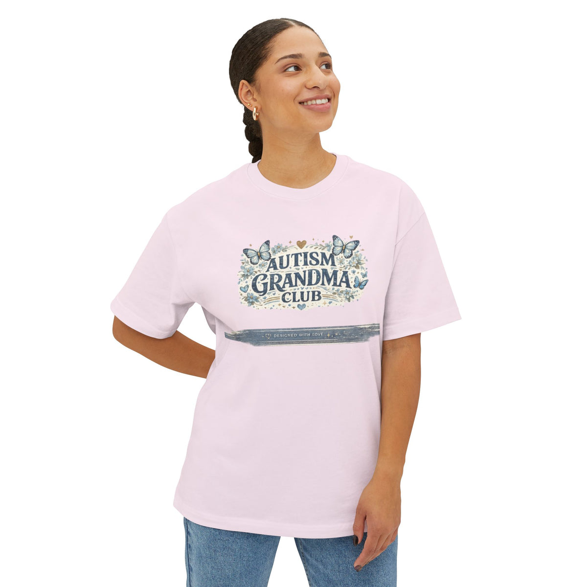 Autism Grandma Club Tee — Floral Butterfly Grandma Shirt