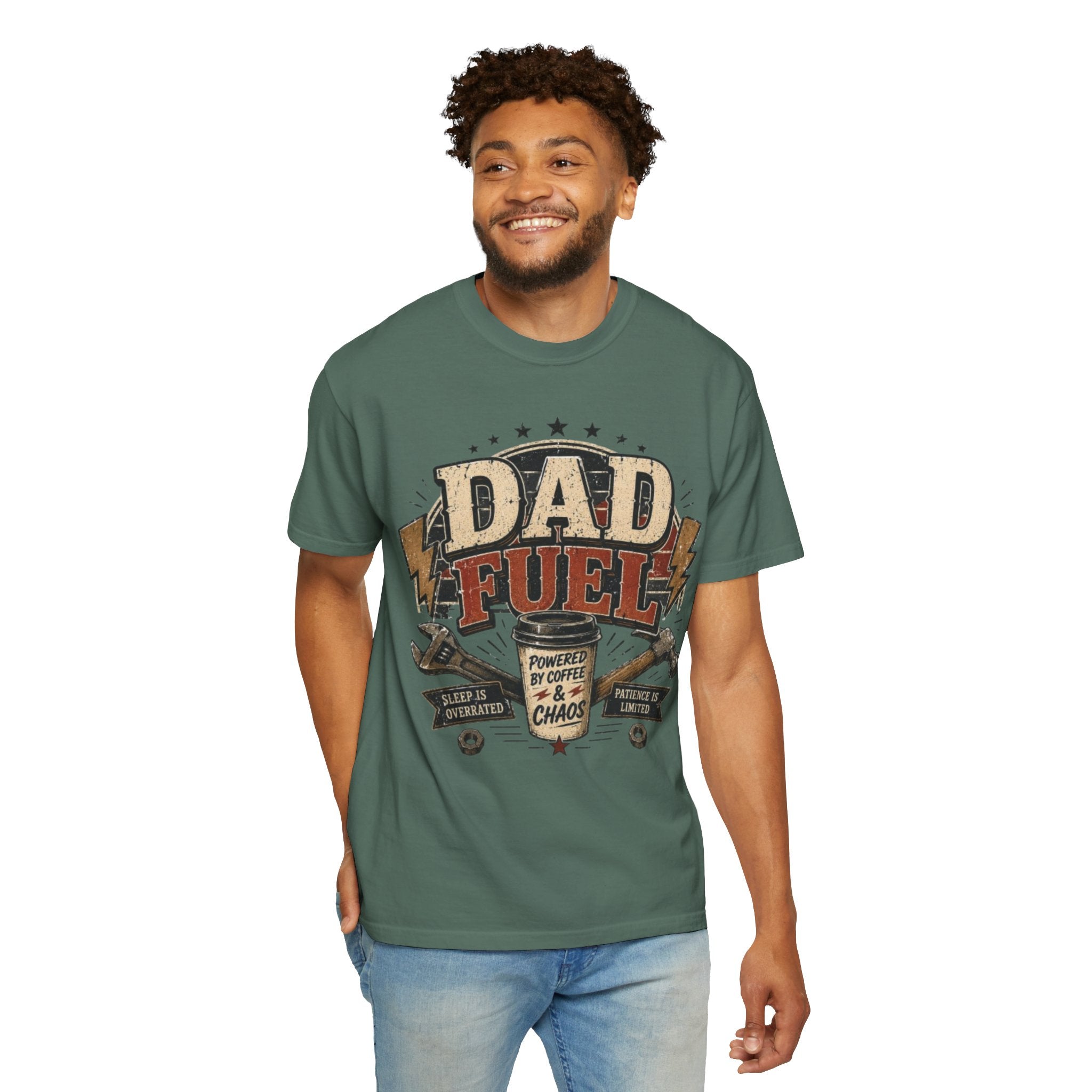 Dad Fuel T-Shirt — Funny Coffee & Chaos Father's Day Tee