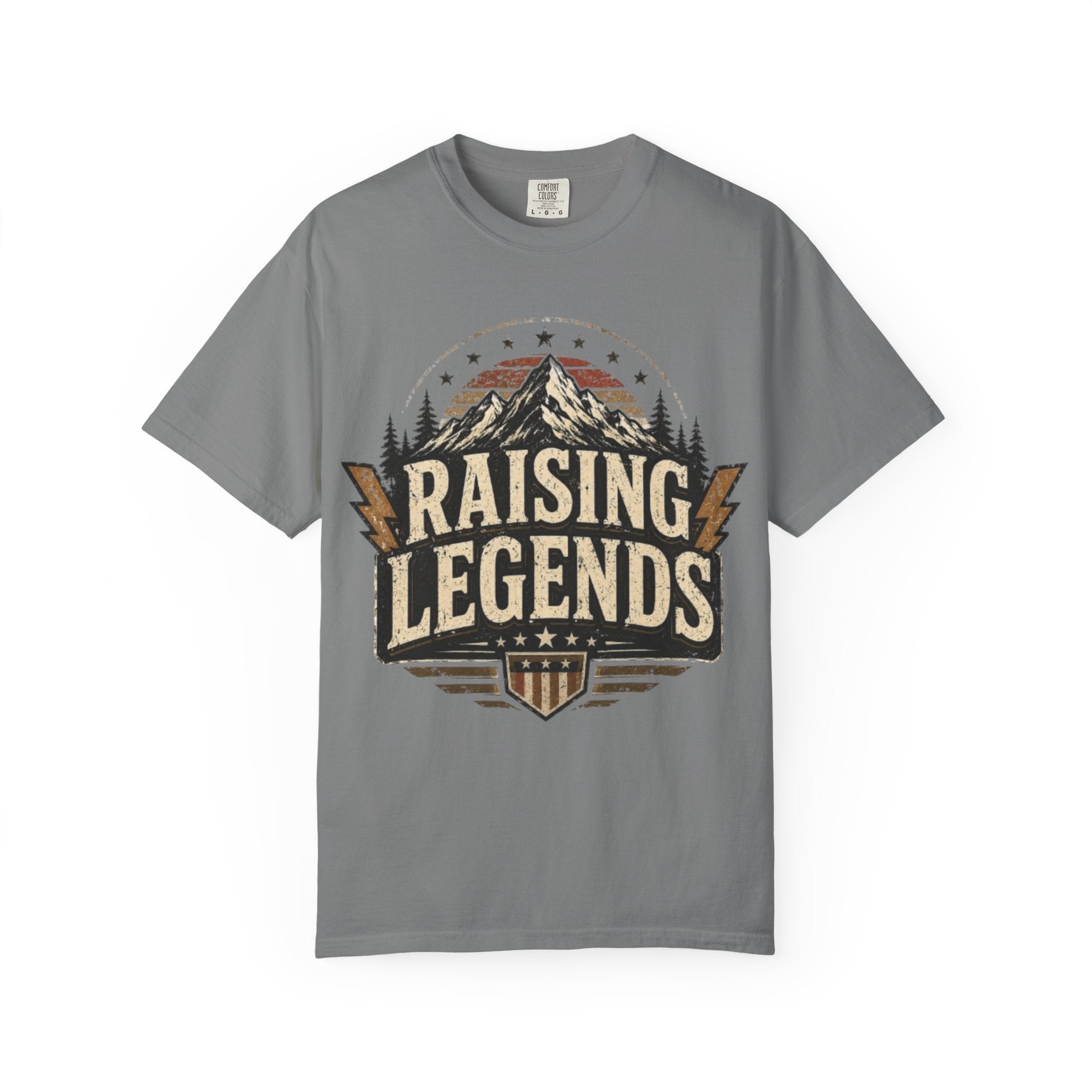 Raising Legends T-Shirt — Vintage Mountain Fatherhood Tee