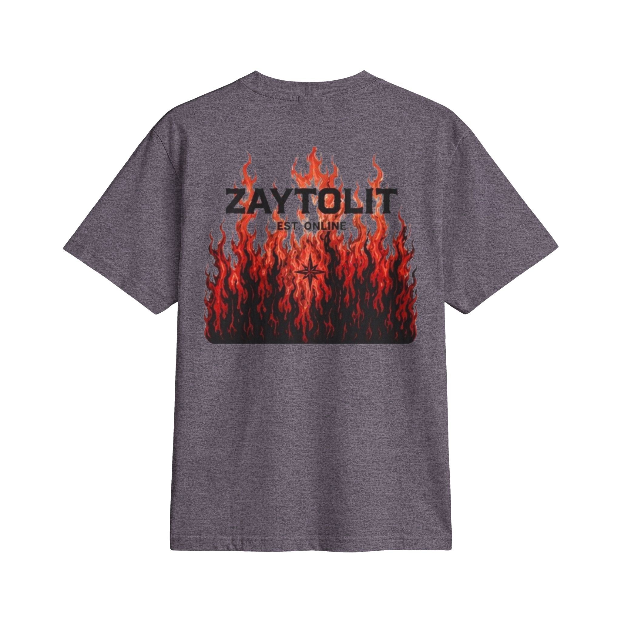 ZAYTOLIT Flame Logo T-Shirt — Graphic Fire Back Print