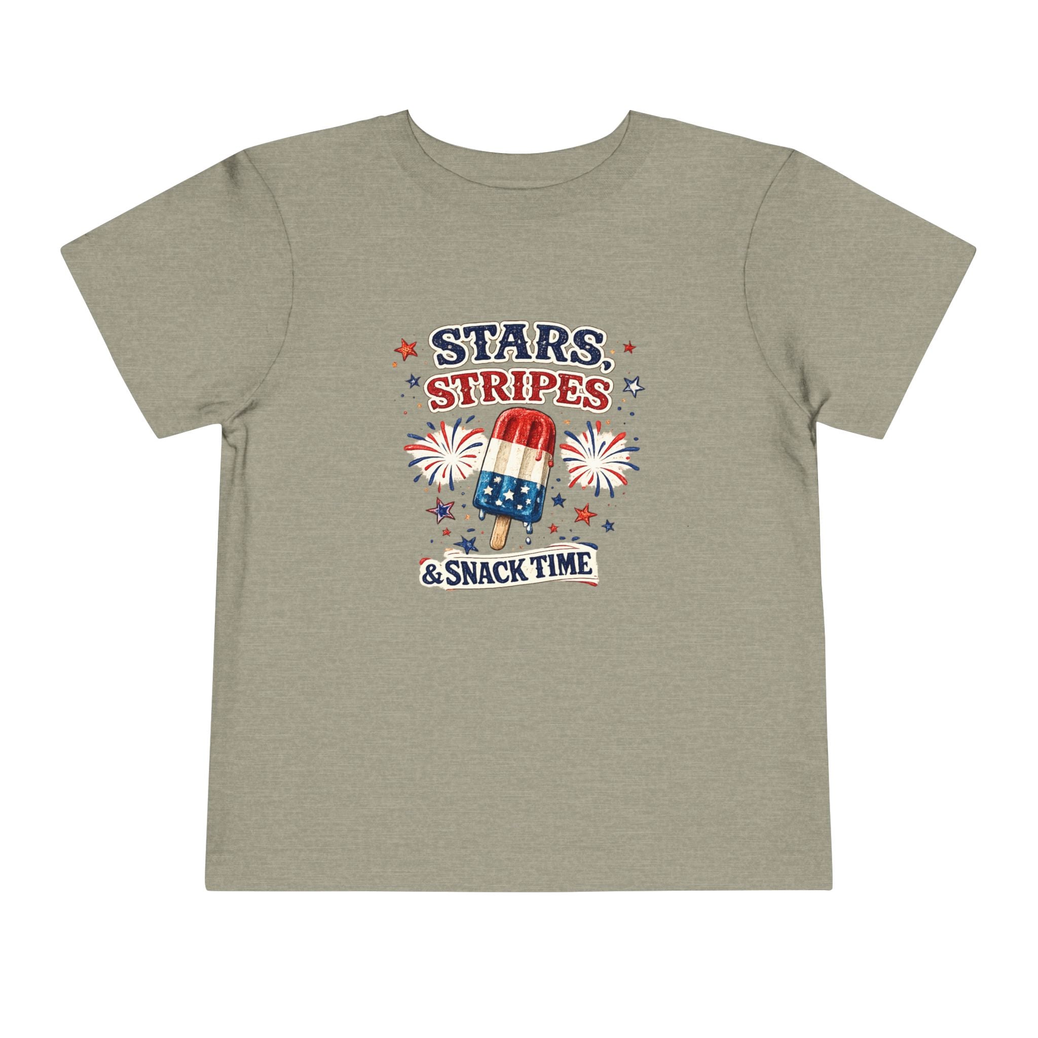 Toddler Tee - "Stars, Stripes & Snack Time" Patriotic Popsicle 4th of July Shirt