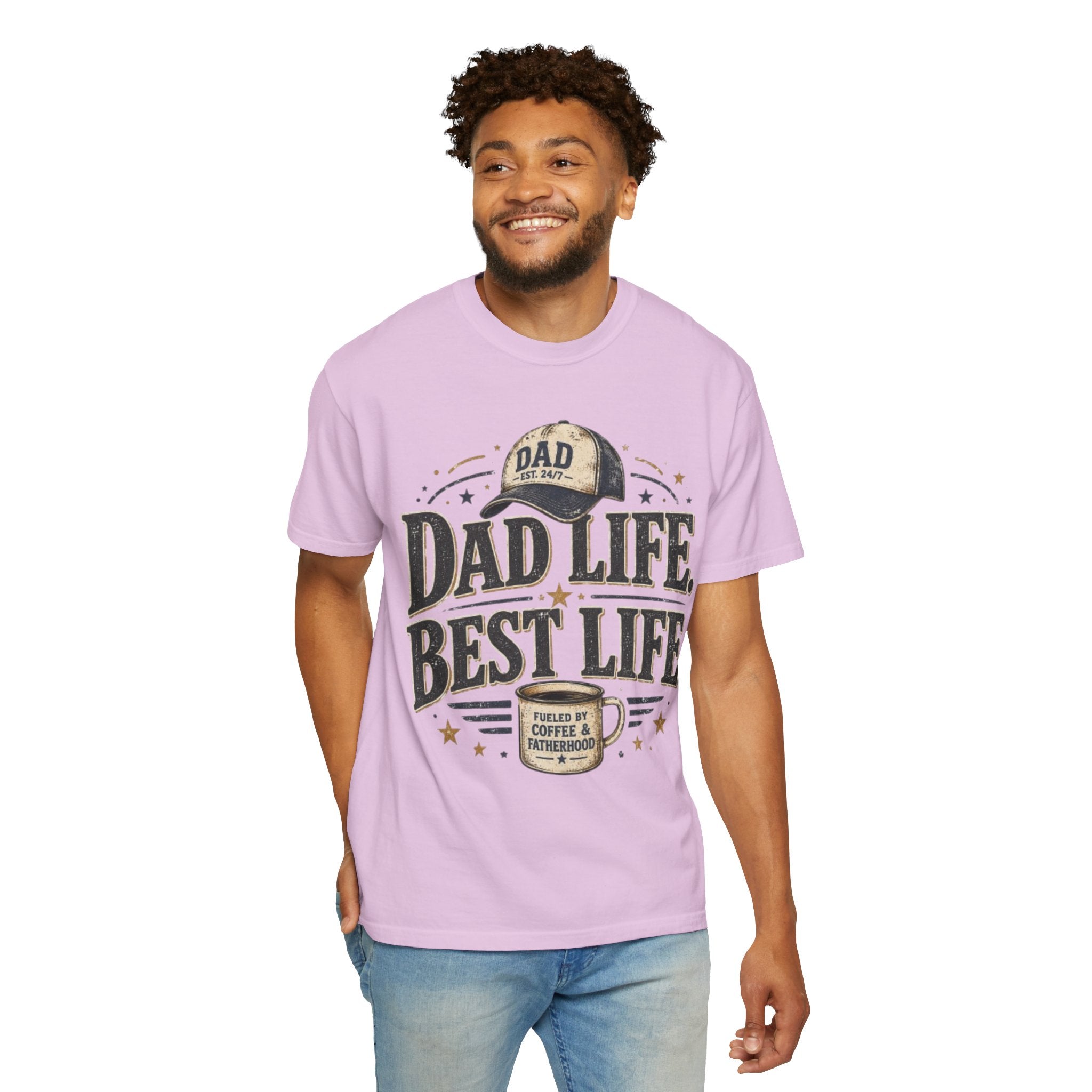 Dad Life Best Life T-Shirt — Coffee & Fatherhood Graphic Tee