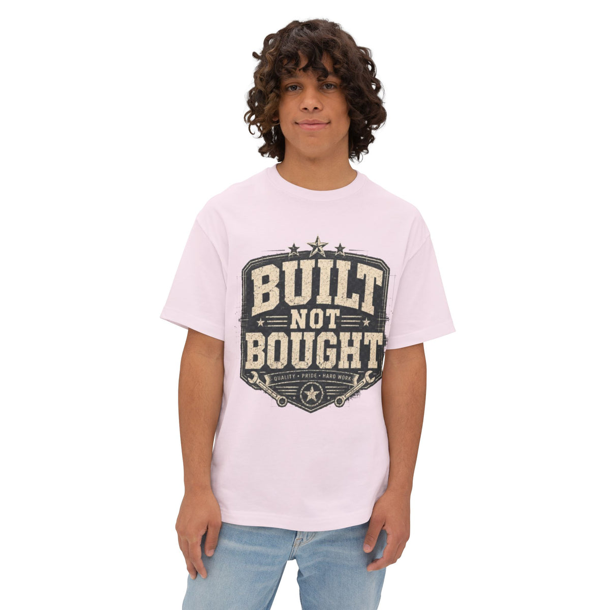 Built Not Bought T-Shirt — Retro Mechanics Graphic Tee for Makers & DIY Enthusiasts