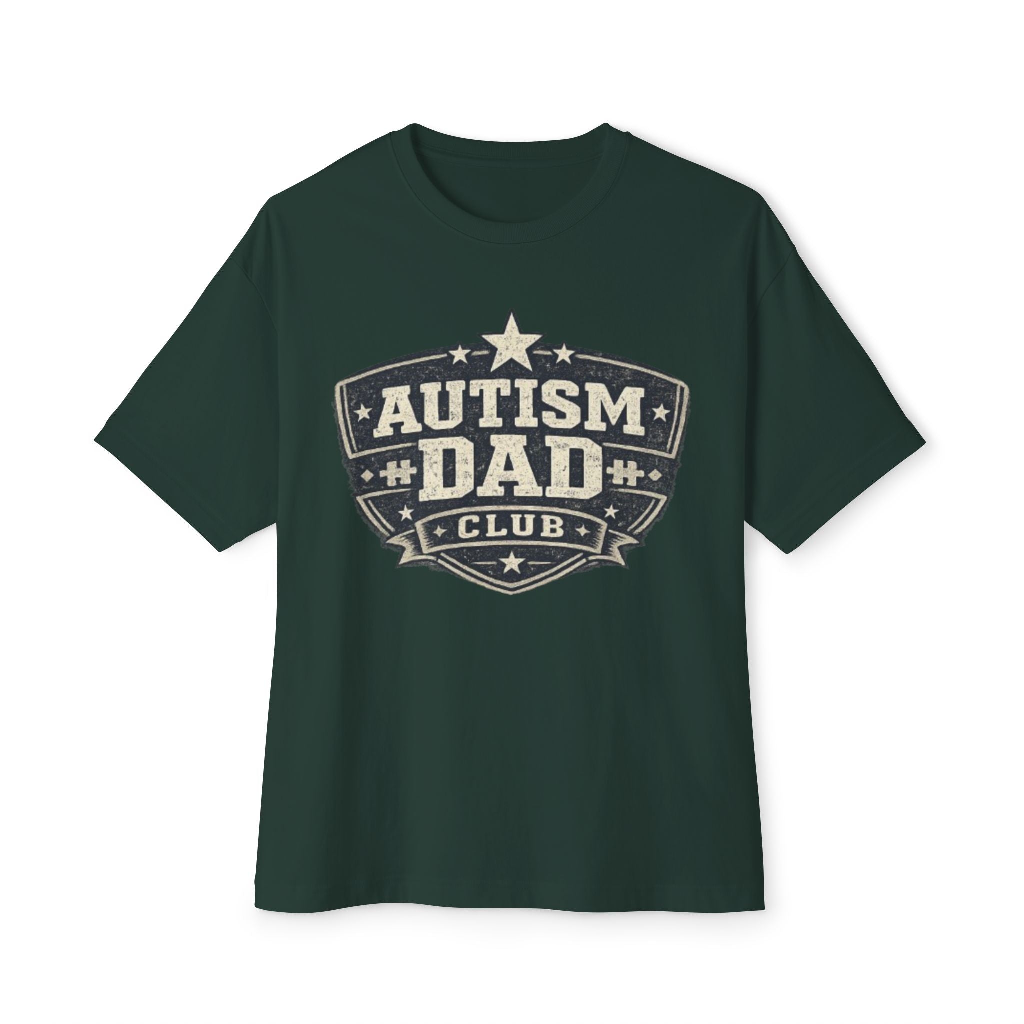 Autism Dad Club Tee — Oversized Boxy T-Shirt for Proud Fathers