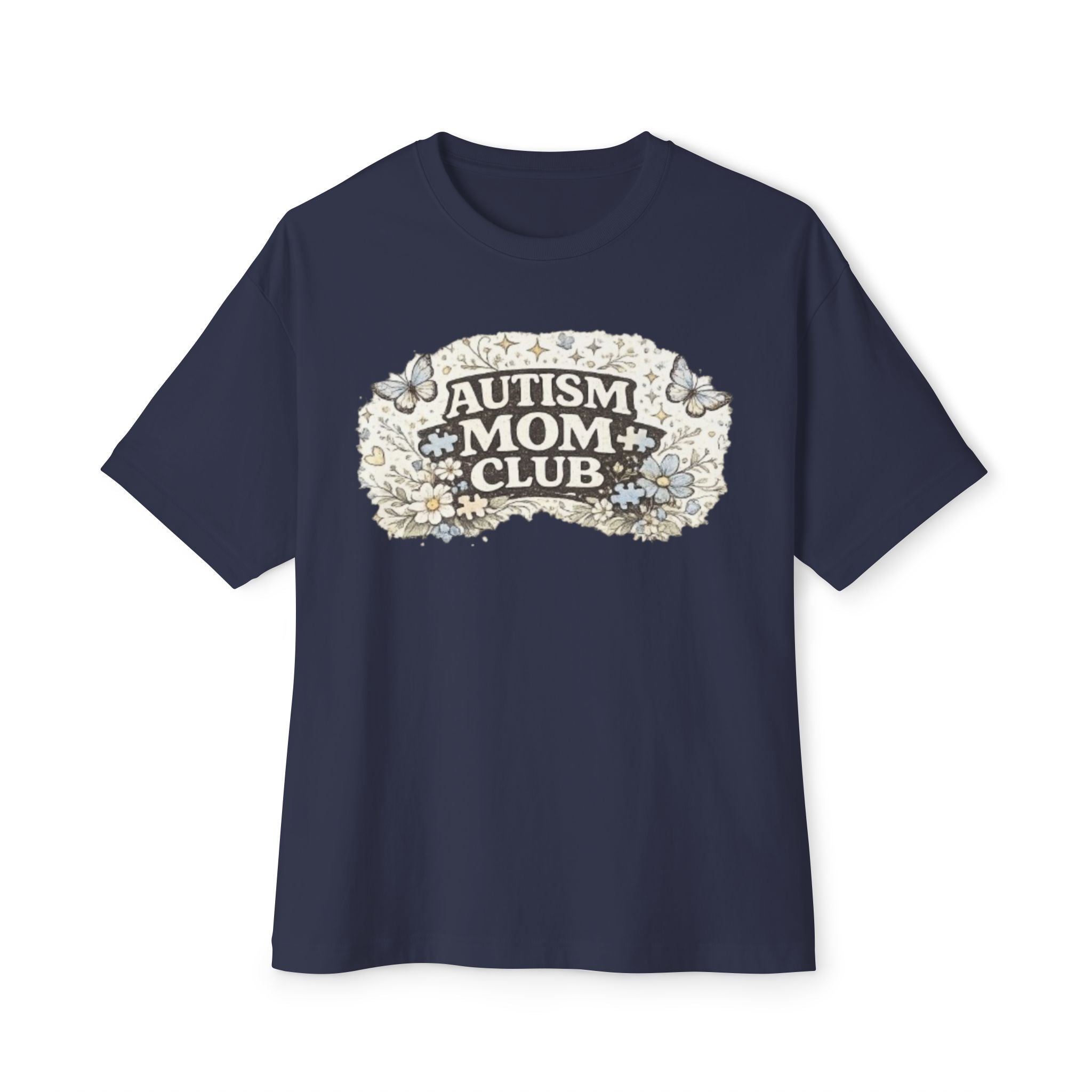 Autism Mom Club Tee — Floral Butterflies Support T-Shirt