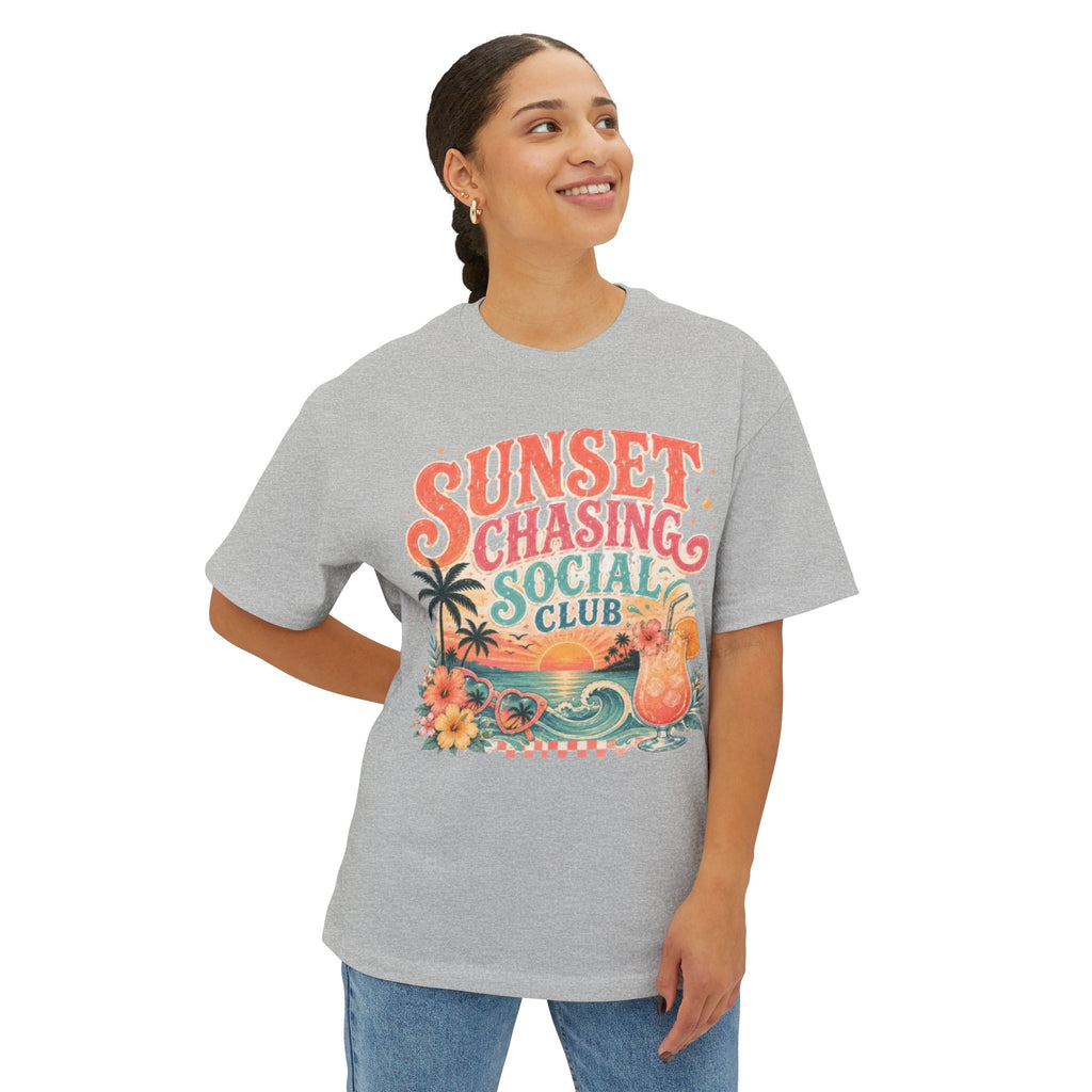 Sunset Chasing Social Club Tee — Vintage Beach Graphic T-Shirt