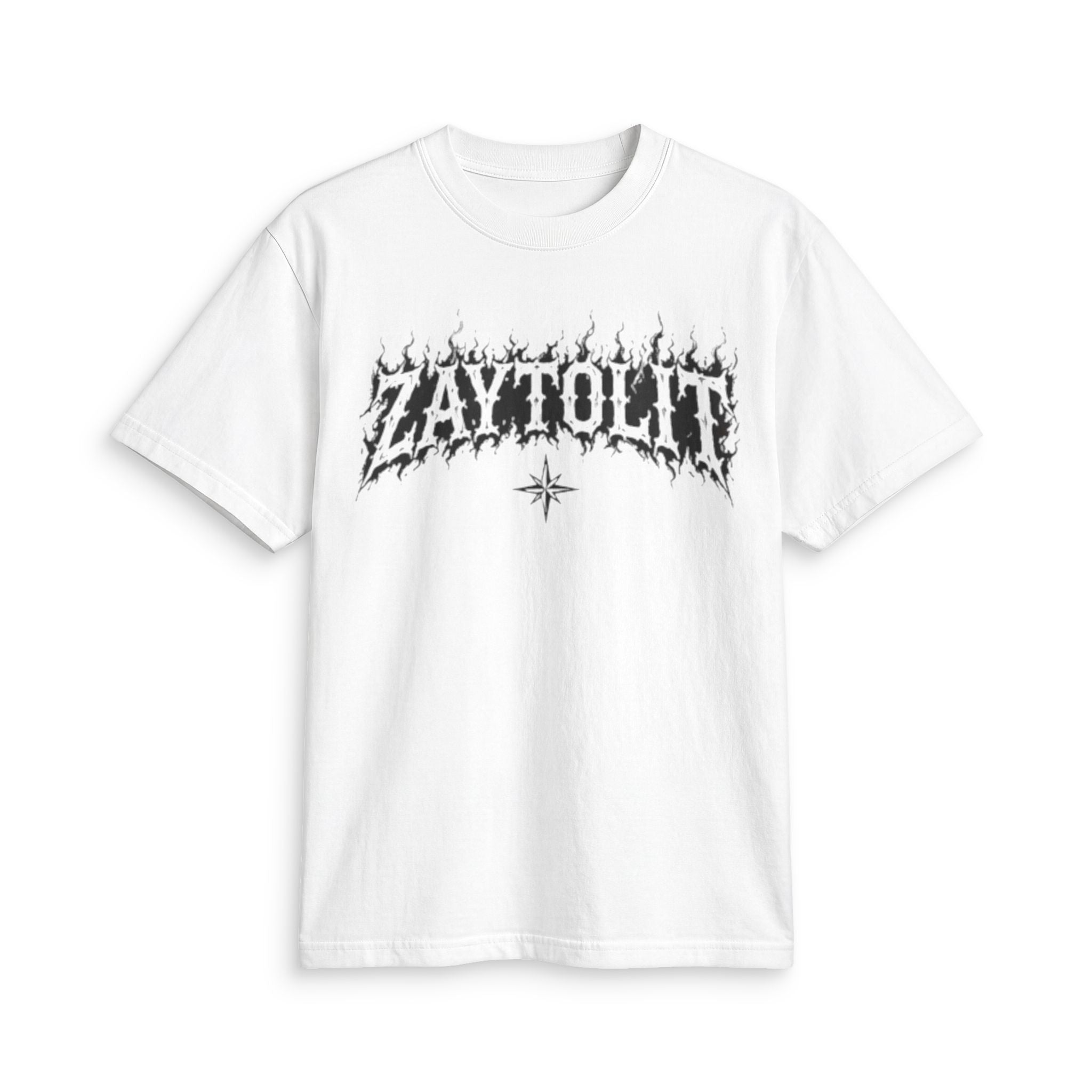 Flaming Skull 'Zaytolit' Graphic T-Shirt