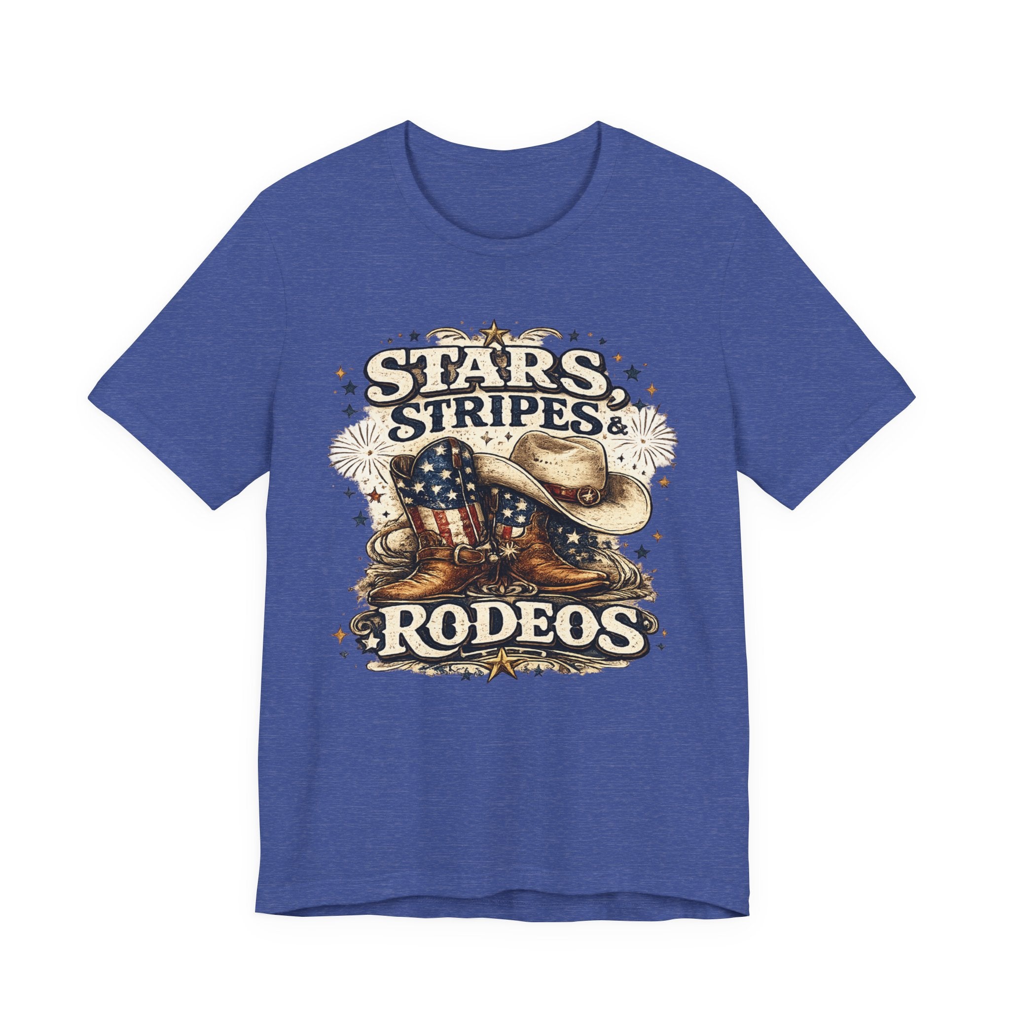 Stars, Stripes & Rodeos Graphic Tee — Patriotic Cowboy Western T‑Shirt