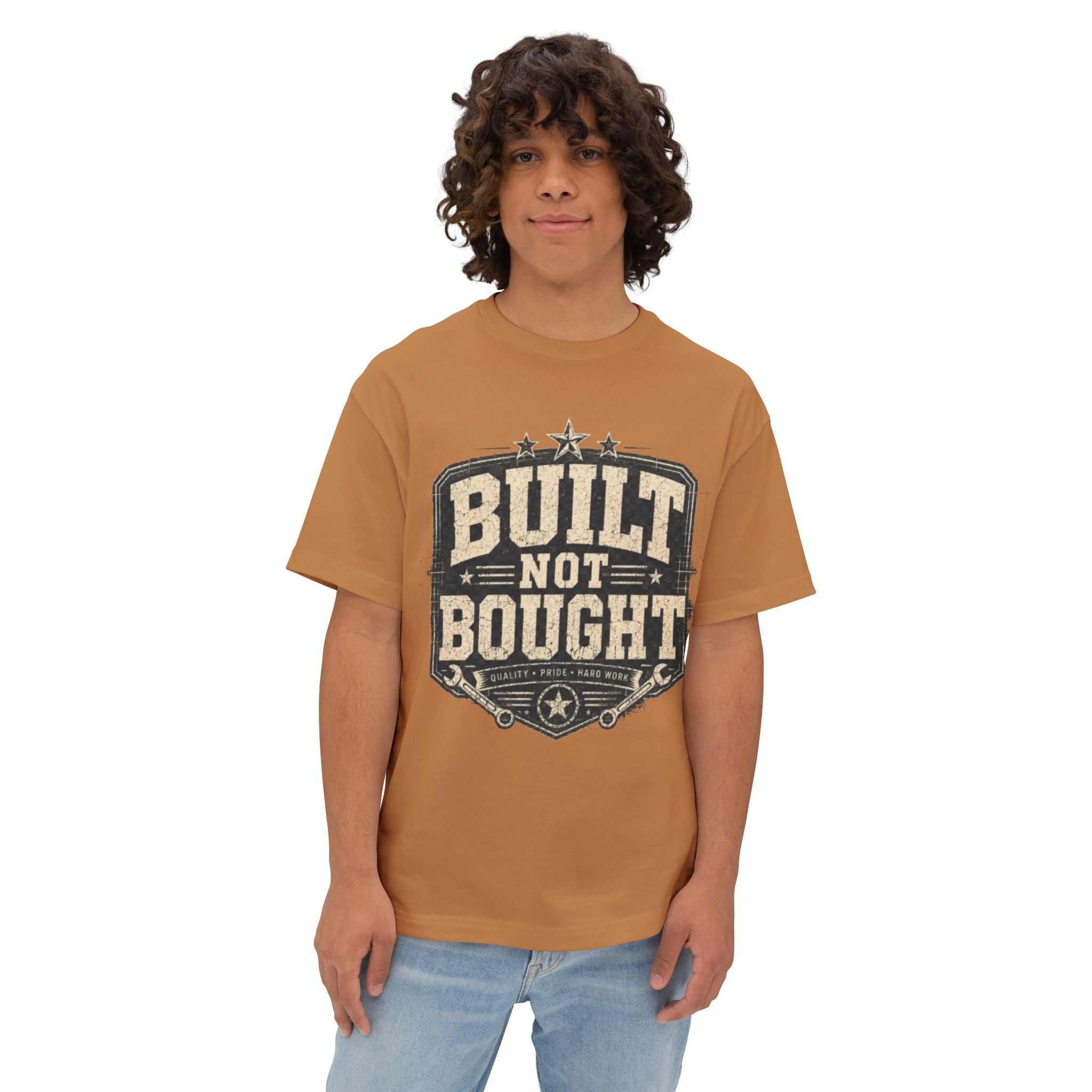 Built Not Bought T-Shirt — Retro Mechanics Graphic Tee for Makers & DIY Enthusiasts
