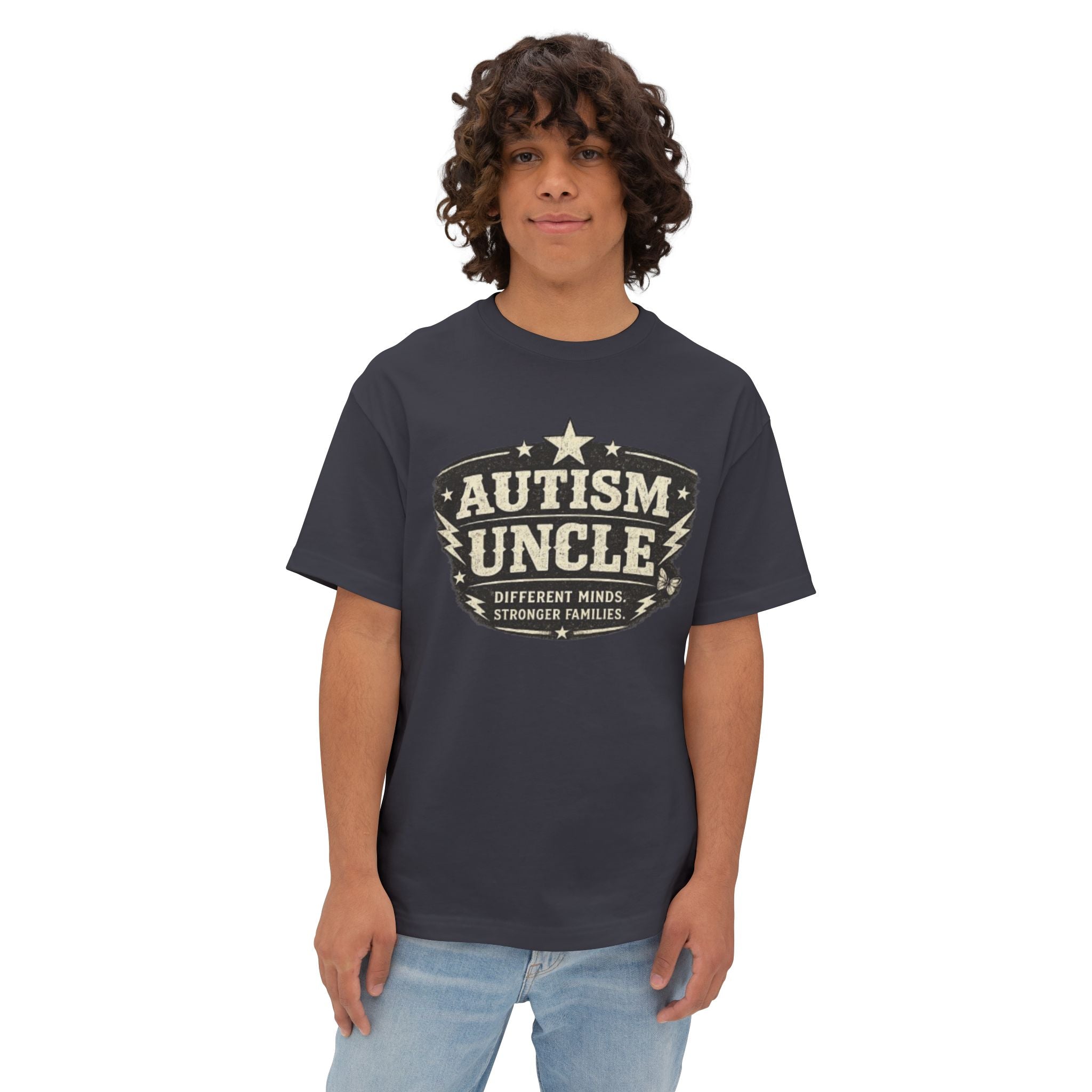 Autism Uncle T-Shirt — Vintage Support Tee (‘Different Minds, Stronger Families’)