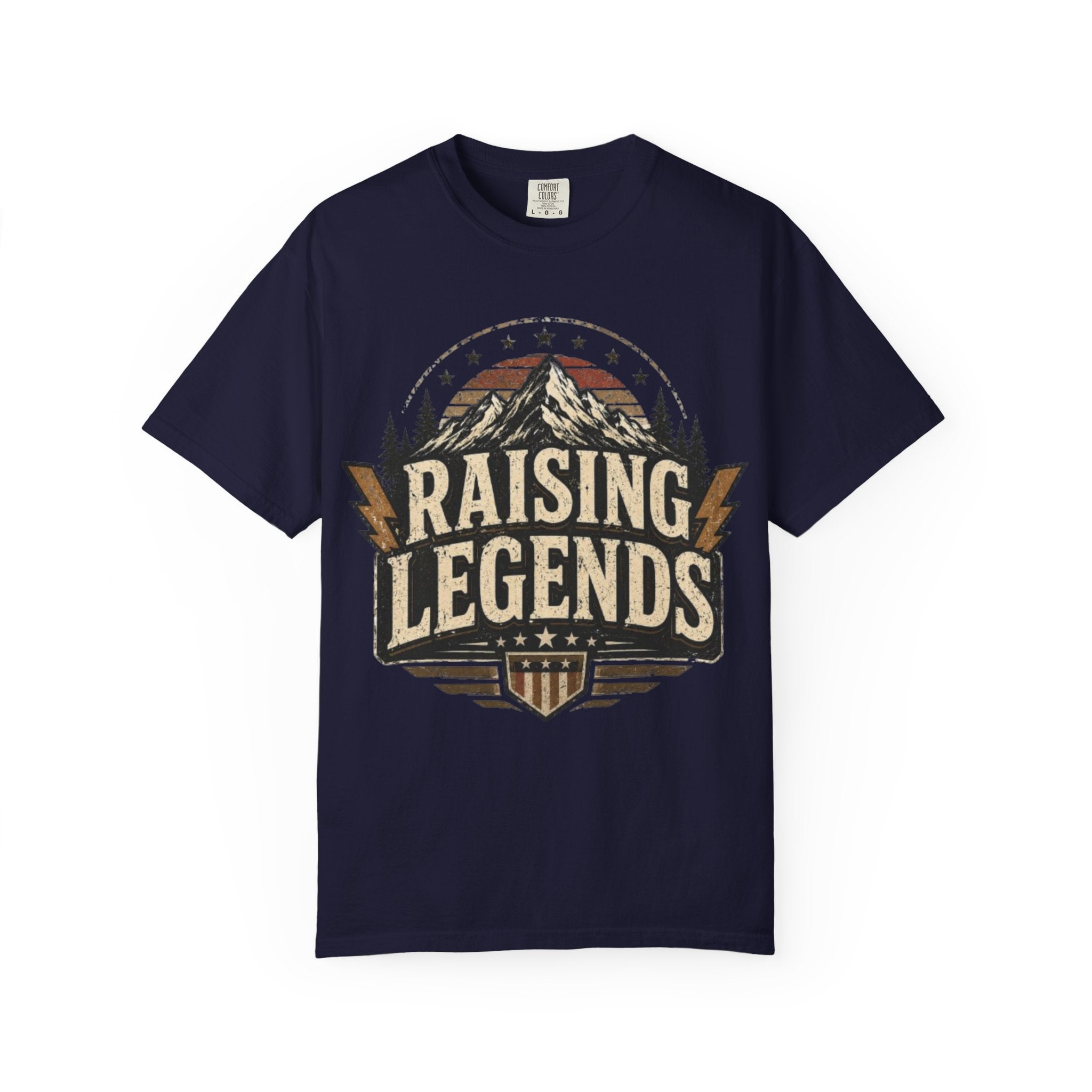Raising Legends T-Shirt — Vintage Mountain Fatherhood Tee
