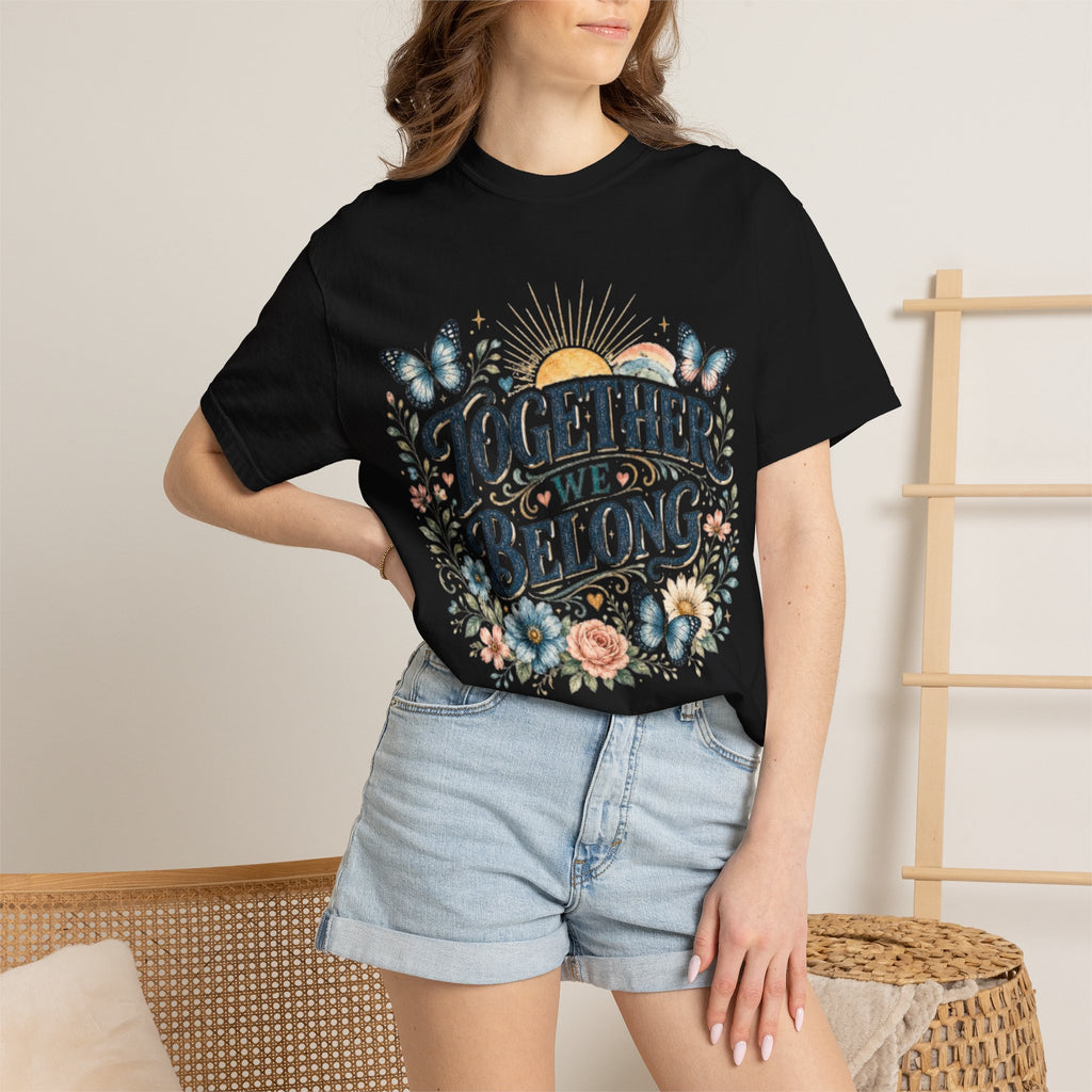 Together We Belong T-Shirt — Floral Butterfly Reunion Tee