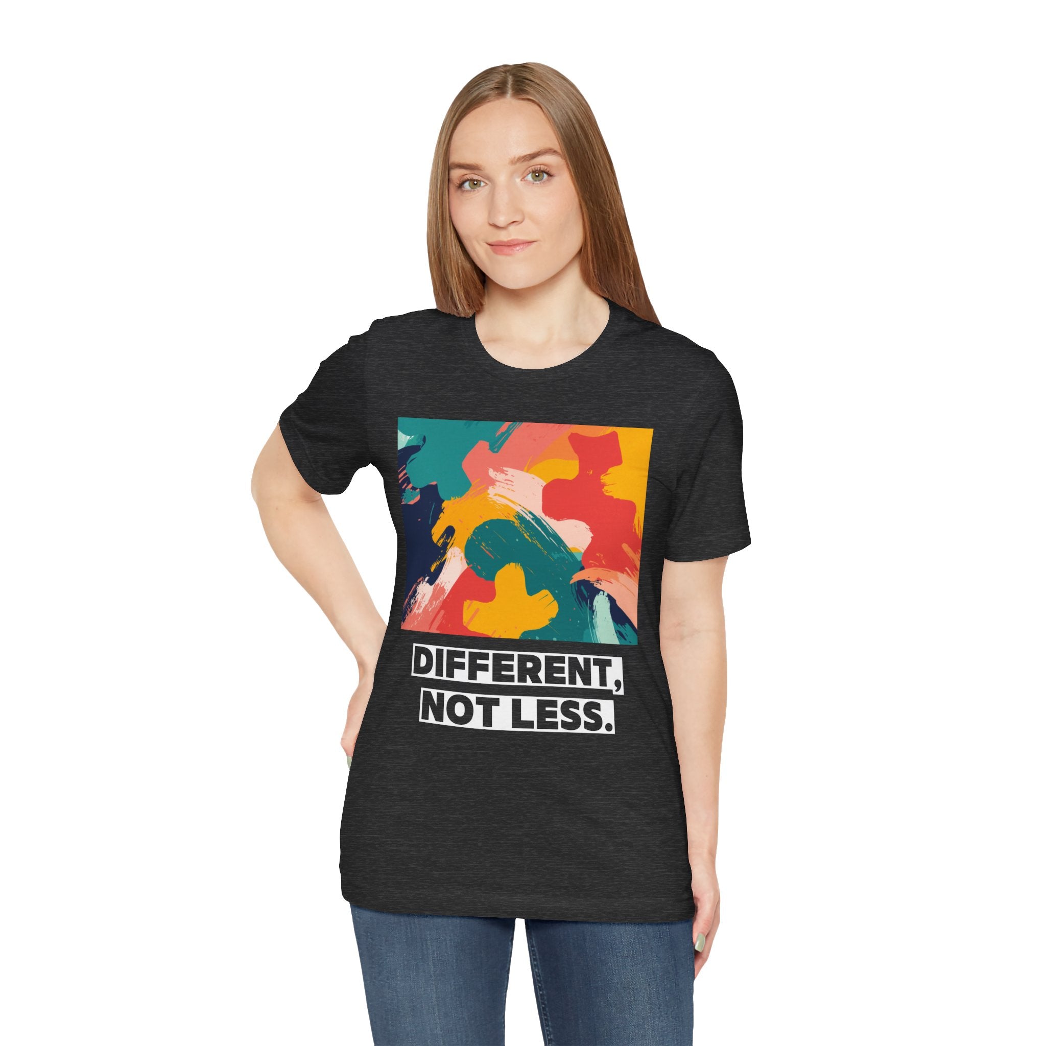 Different, Not Less Art Print Tee — Inclusive Statement T‑Shirt