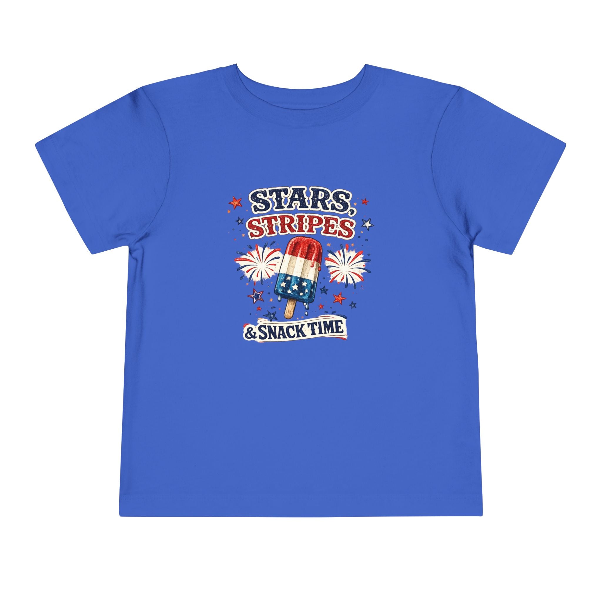 Toddler Tee - "Stars, Stripes & Snack Time" Patriotic Popsicle 4th of July Shirt