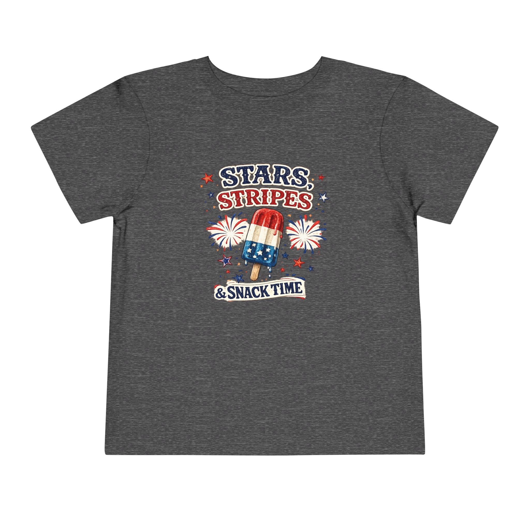 Toddler Tee - "Stars, Stripes & Snack Time" Patriotic Popsicle 4th of July Shirt