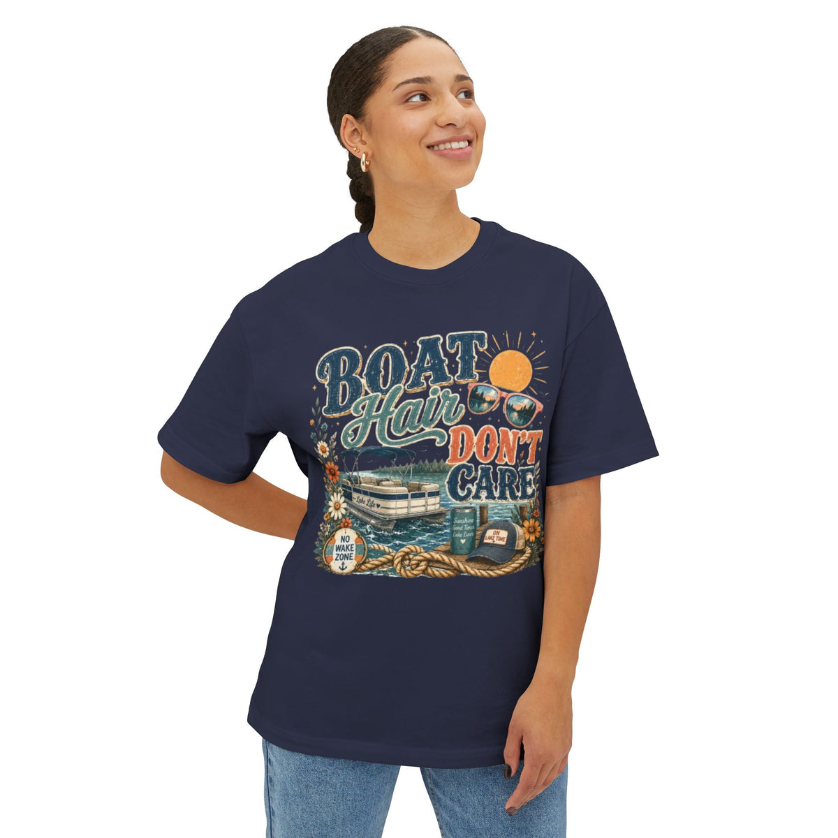 Boat Hair Don’t Care Tee — Vintage Nautical Boating Shirt