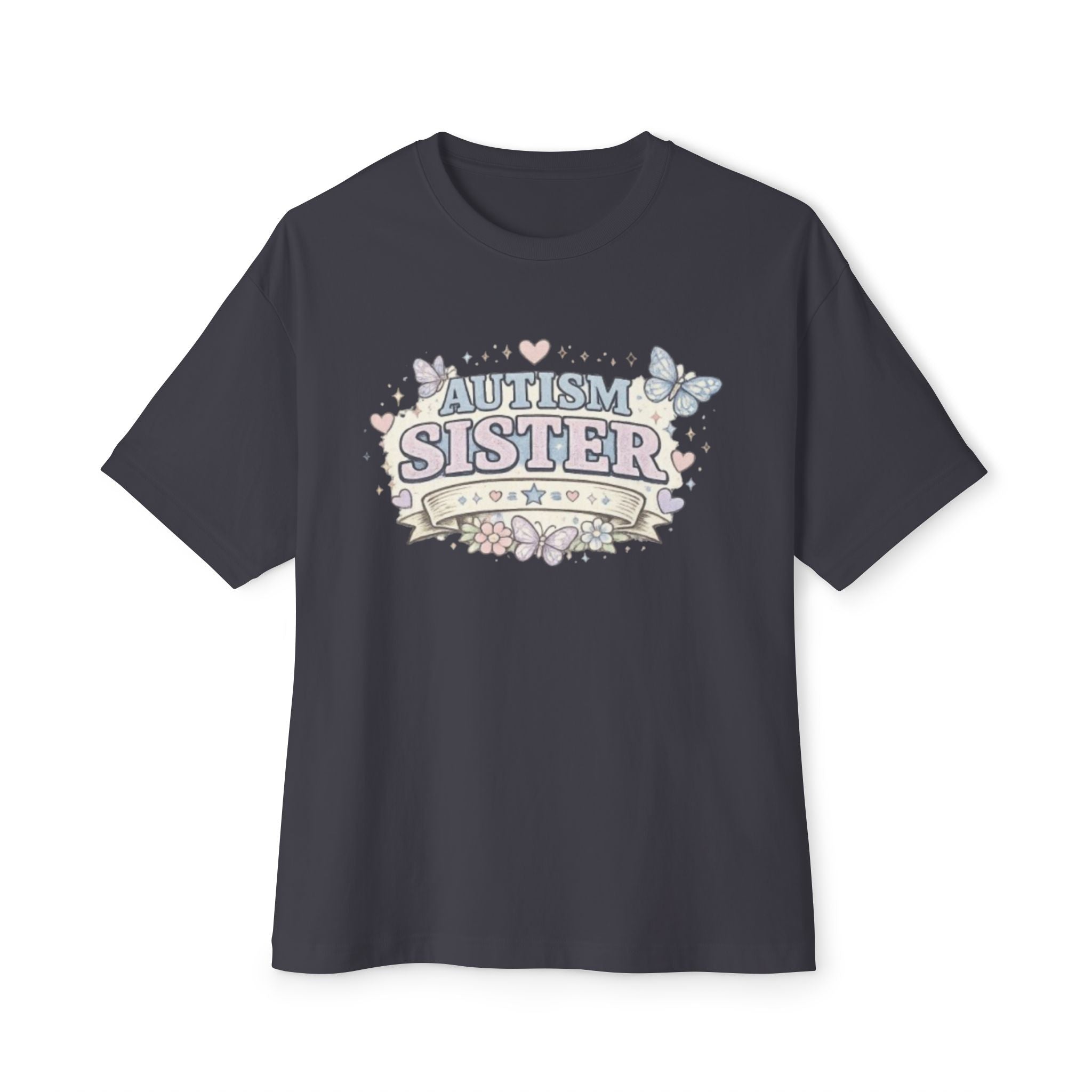 Autism Sister Tee — Pastel Butterfly Support Shirt