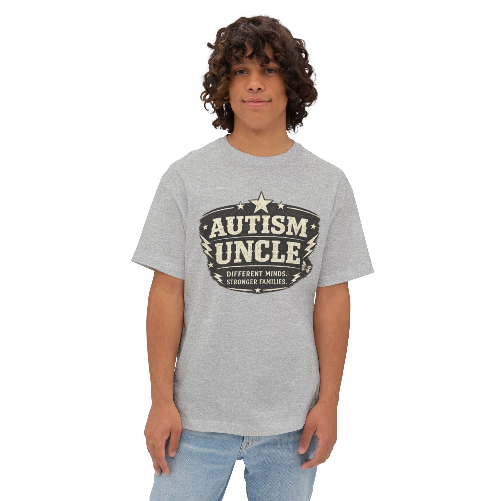 Autism Uncle T-Shirt — Vintage Support Tee (‘Different Minds, Stronger Families’)