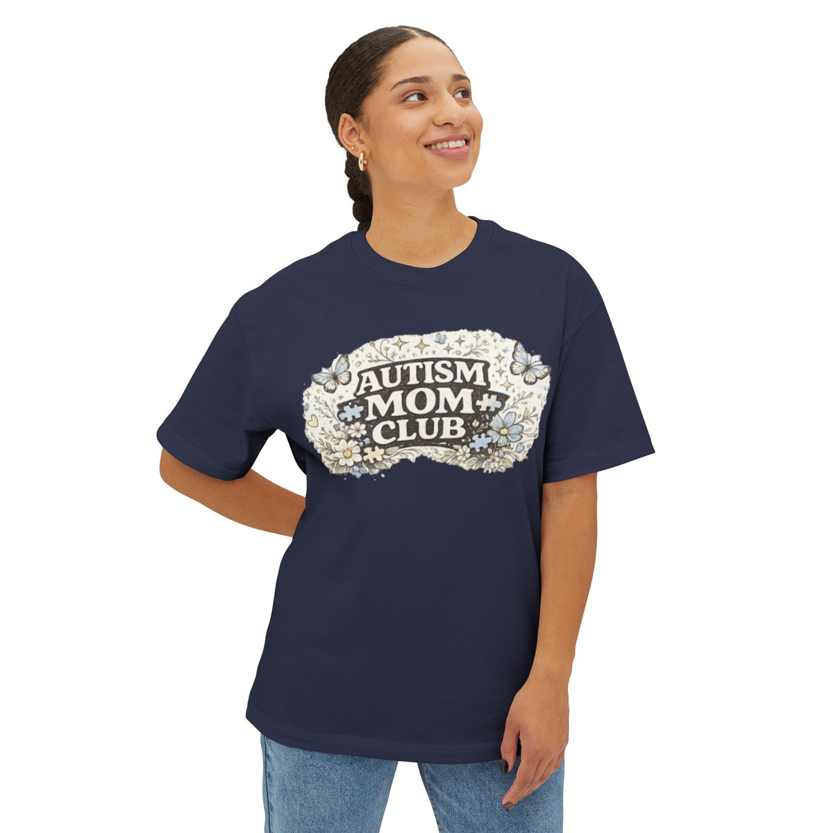 Autism Mom Club Tee — Floral Butterflies Support T-Shirt