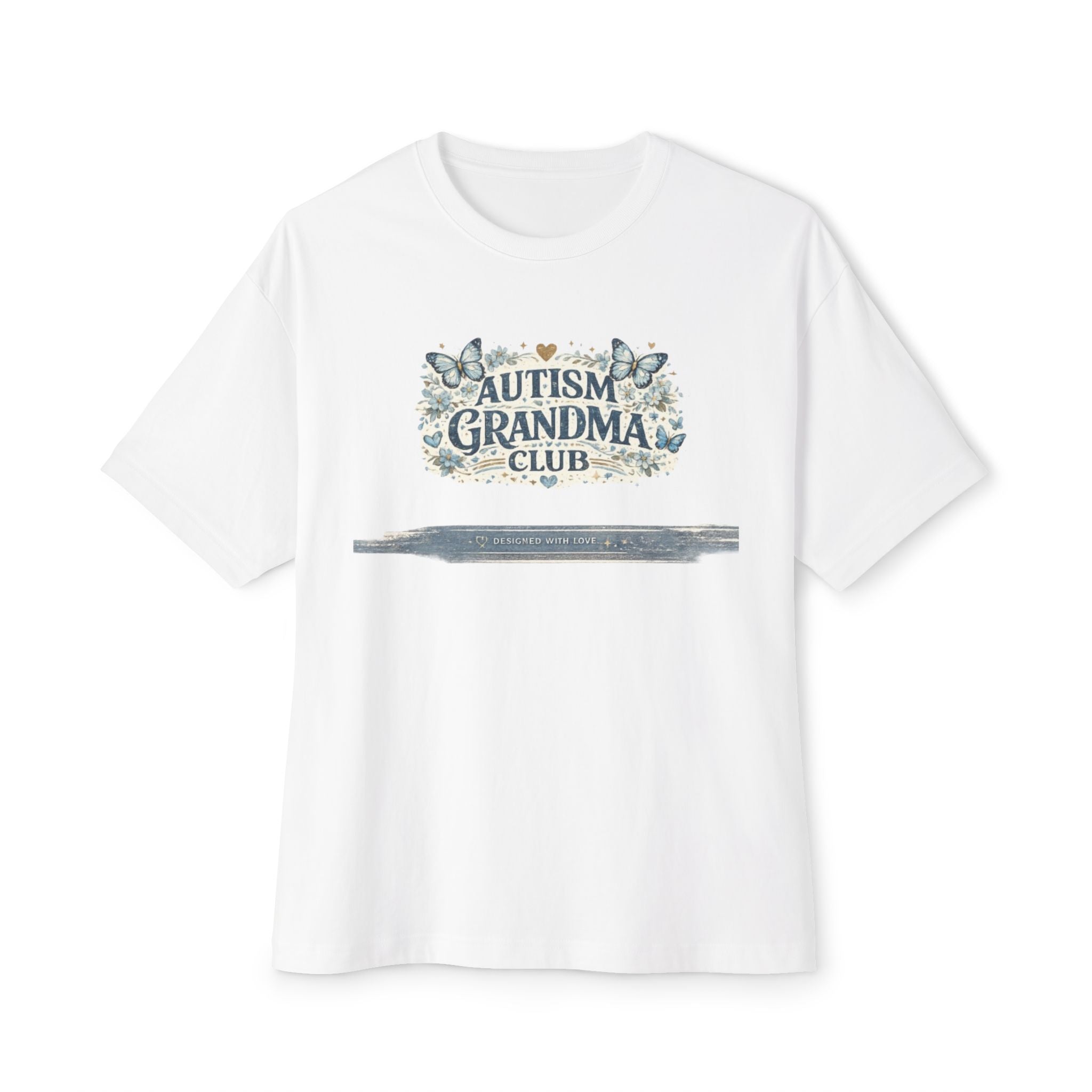 Autism Grandma Club Tee — Floral Butterfly Grandma Shirt