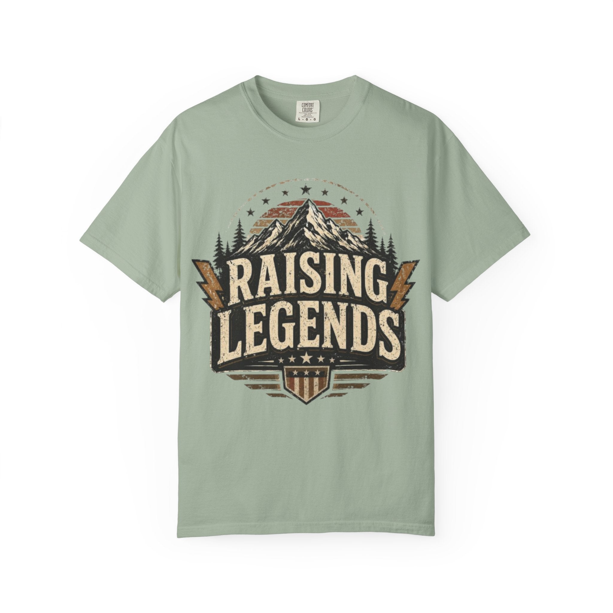 Raising Legends T-Shirt — Vintage Mountain Fatherhood Tee