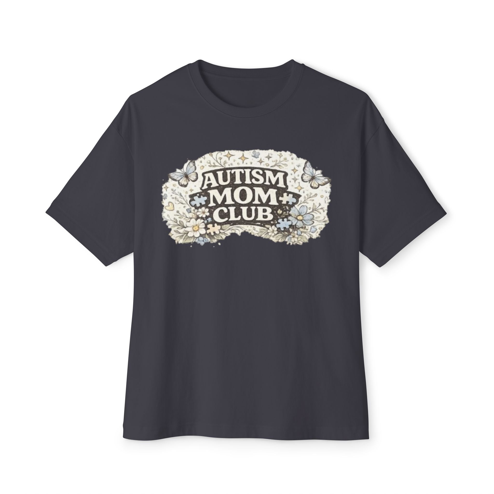 Autism Mom Club Tee — Floral Butterflies Support T-Shirt
