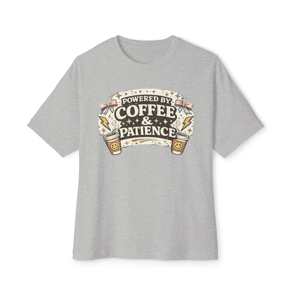 Powered by Coffee & Patience T‑Shirt — Funny Coffee Lover Tee