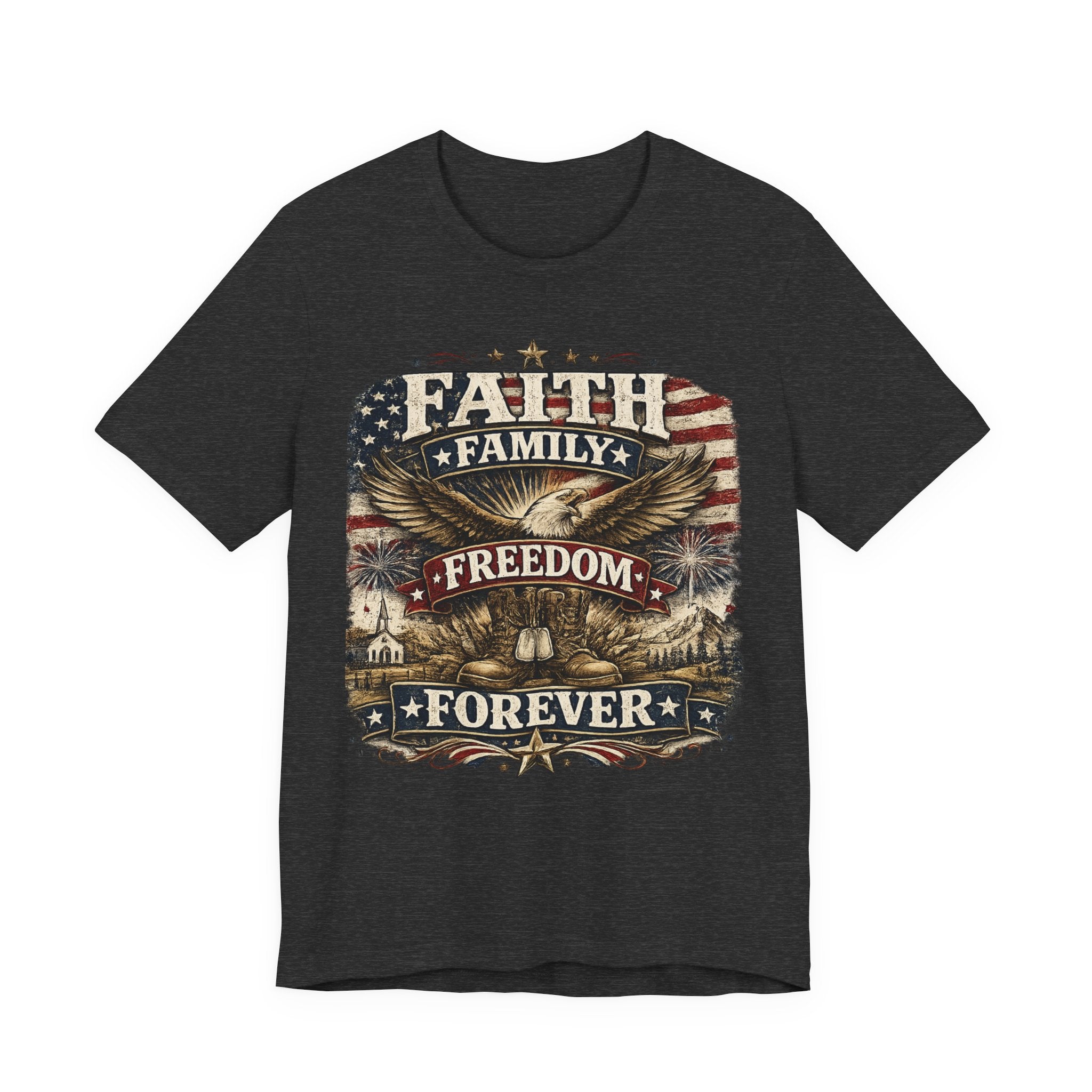 Faith • Family • Freedom Tee — Patriotic American Eagle Shirt