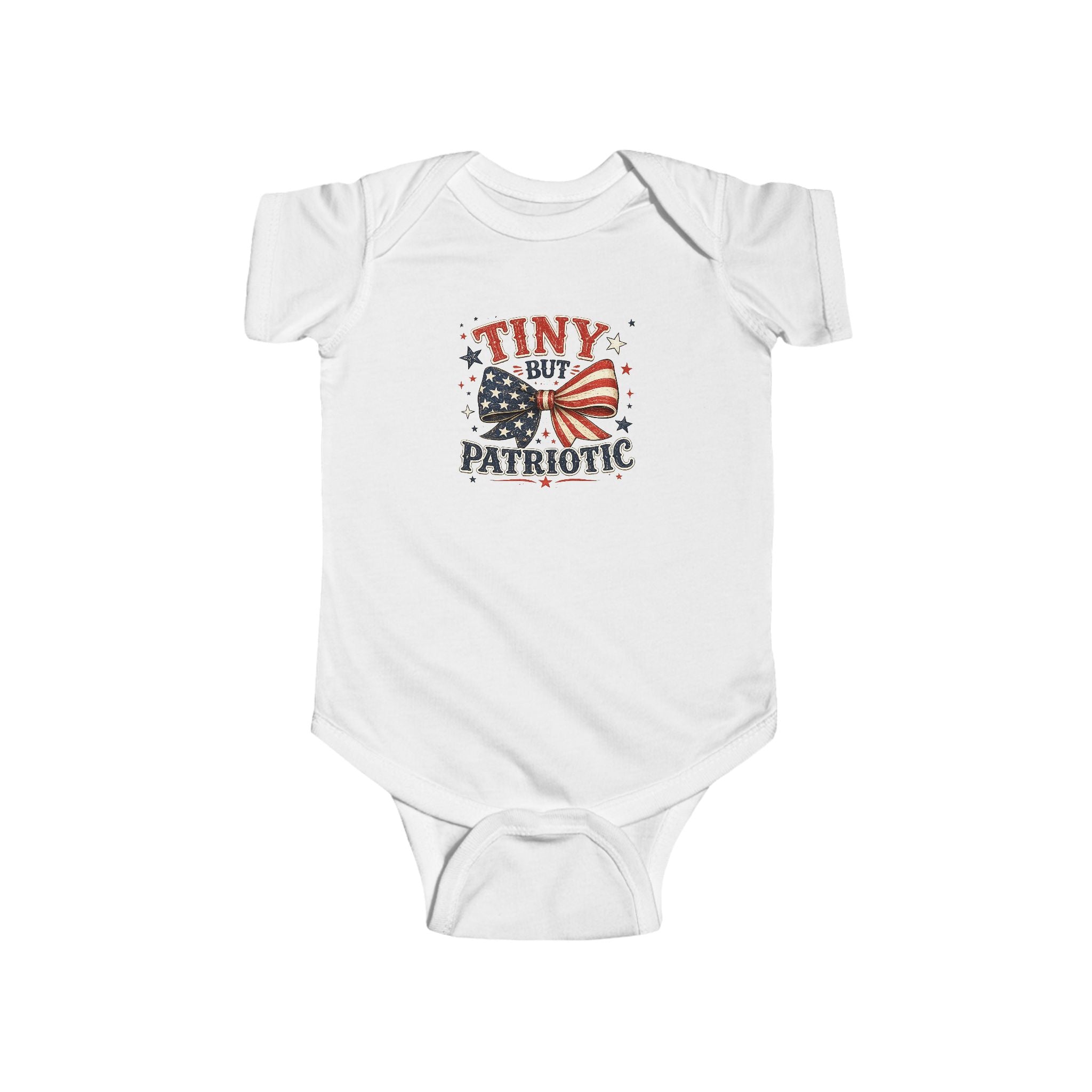 Tiny But Patriotic Infant Bodysuit - American Flag Baby Onesie