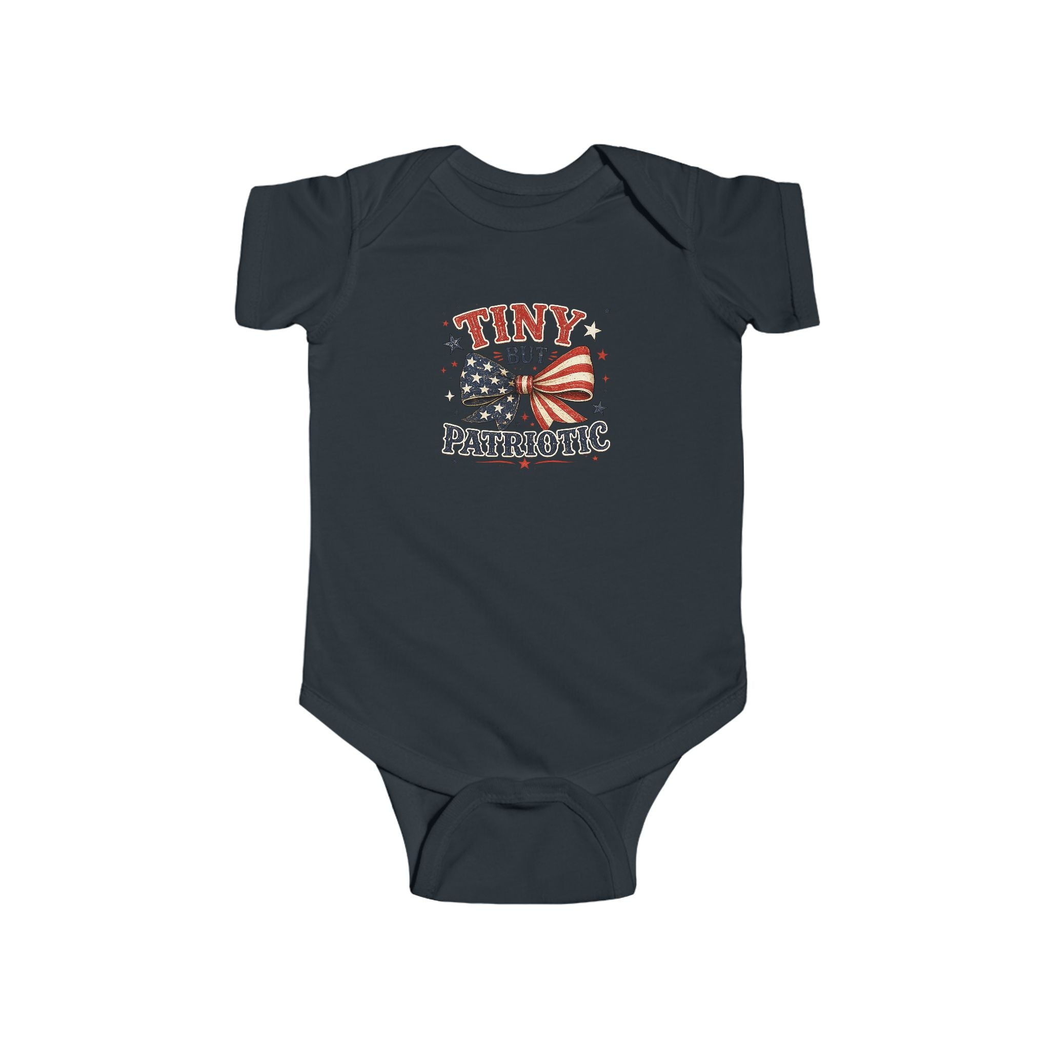 Tiny But Patriotic Infant Bodysuit - American Flag Baby Onesie