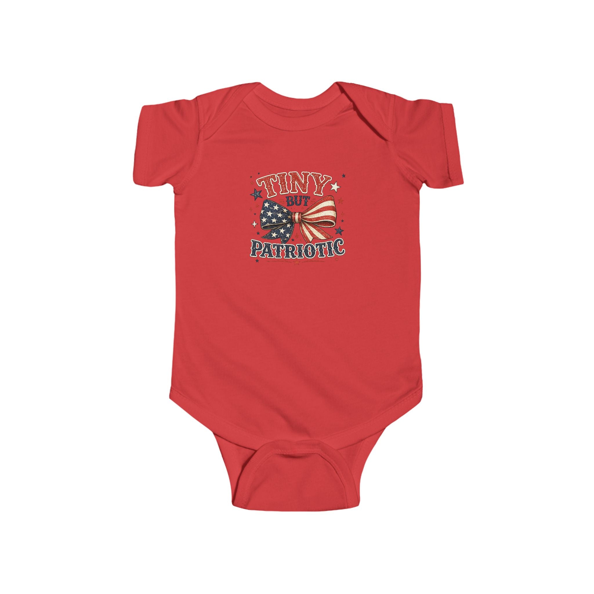 Tiny But Patriotic Infant Bodysuit - American Flag Baby Onesie
