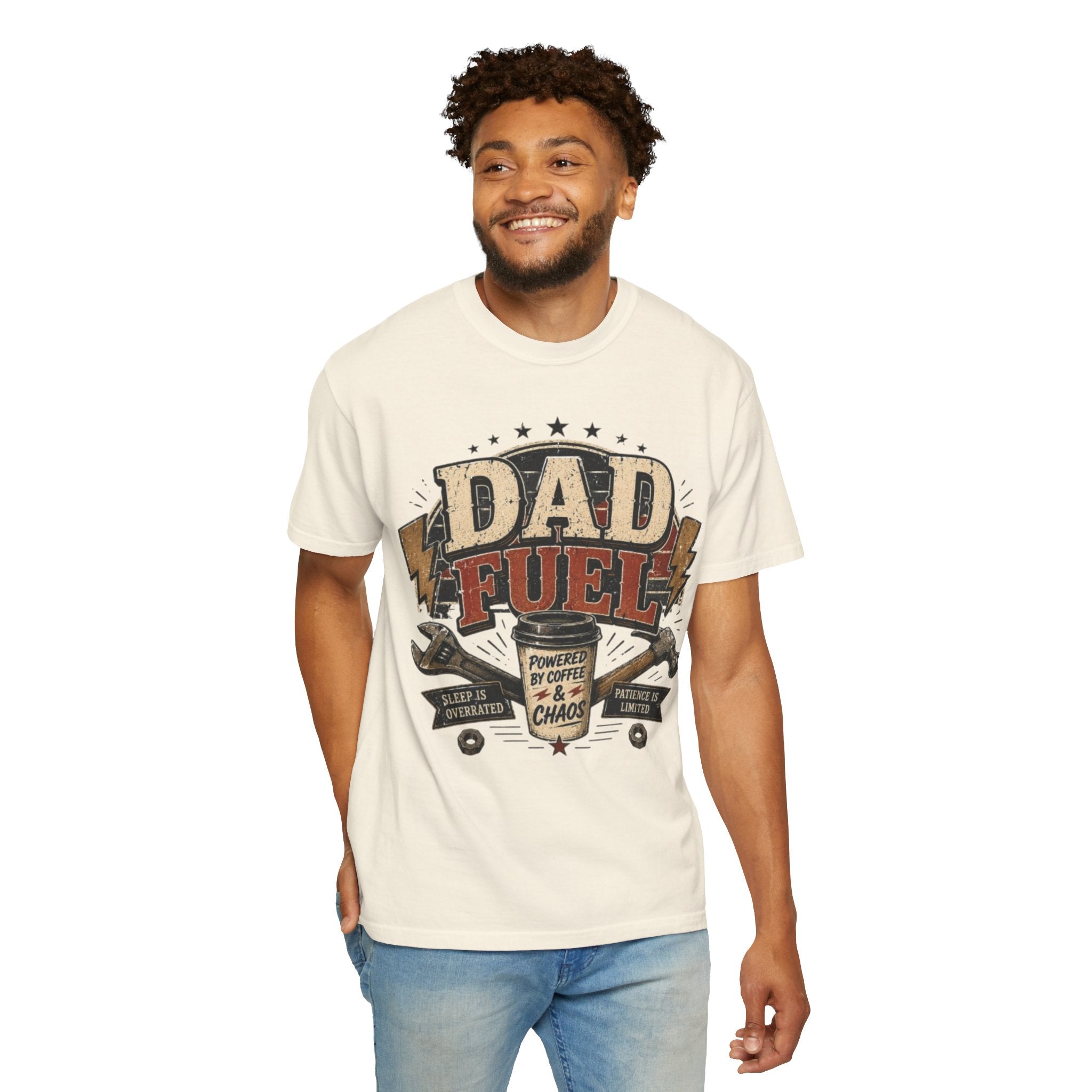 Dad Fuel T-Shirt — Funny Coffee & Chaos Father's Day Tee