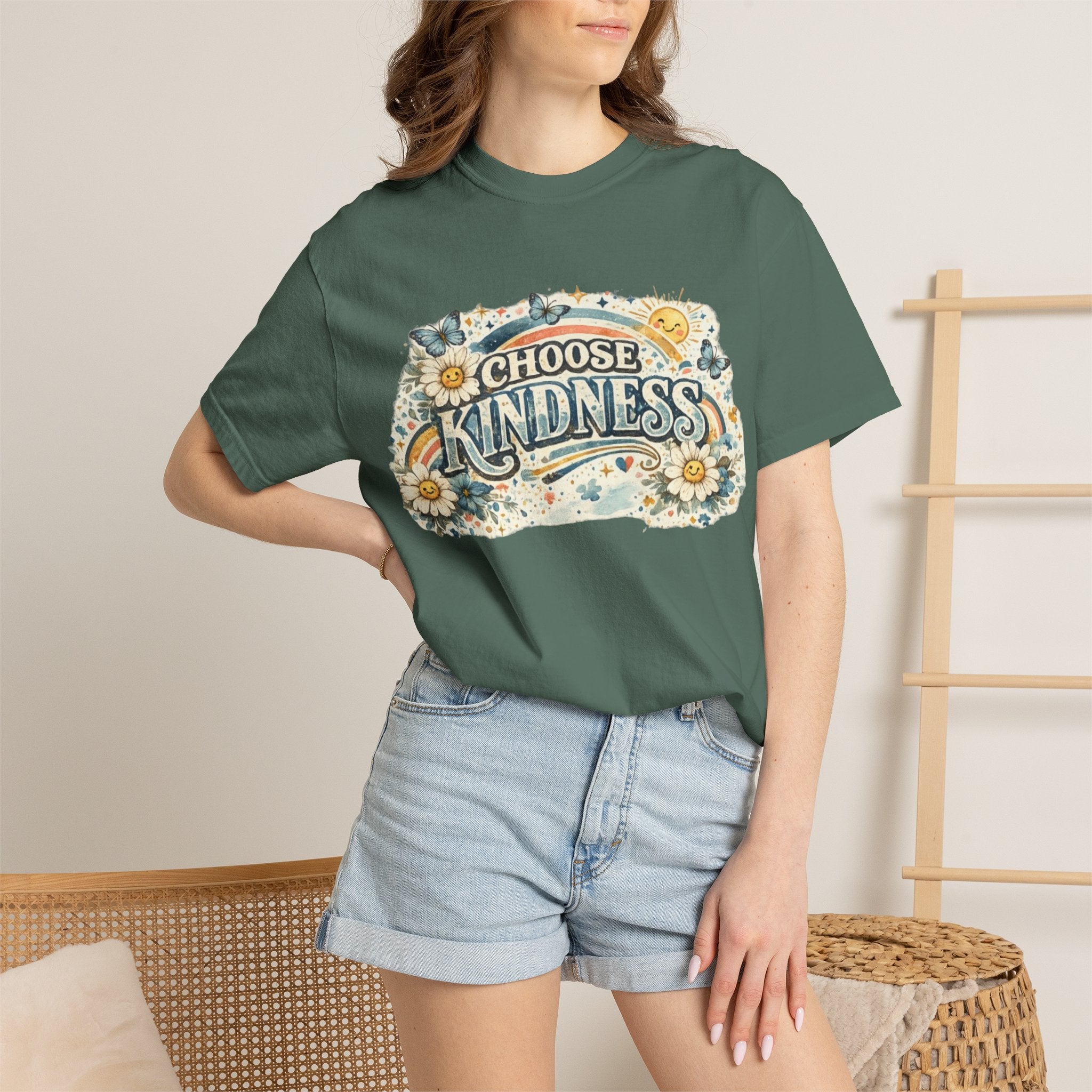 Choose Kindness Floral T-Shirt — Retro Positive Message Tee