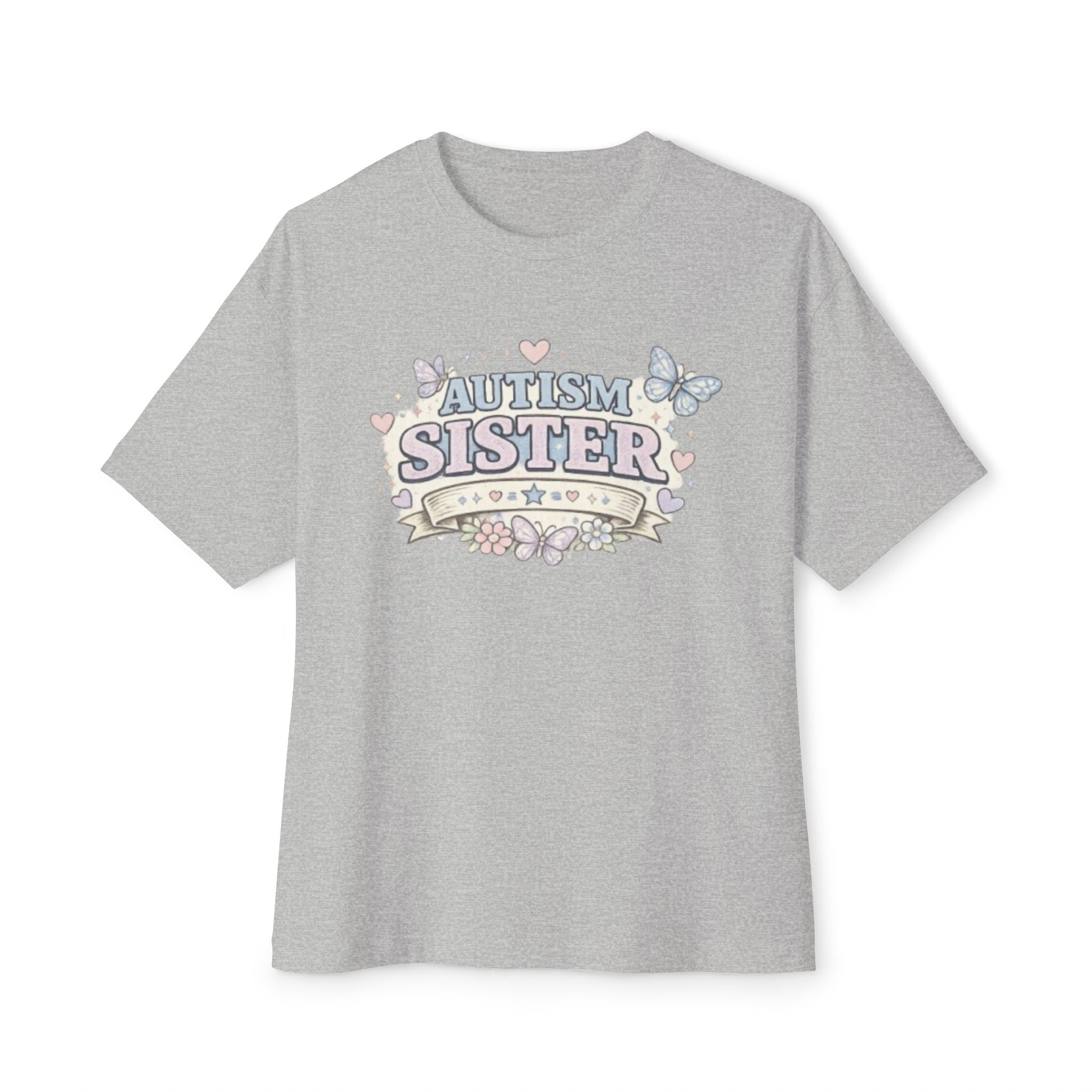 Autism Sister Tee — Pastel Butterfly Support Shirt